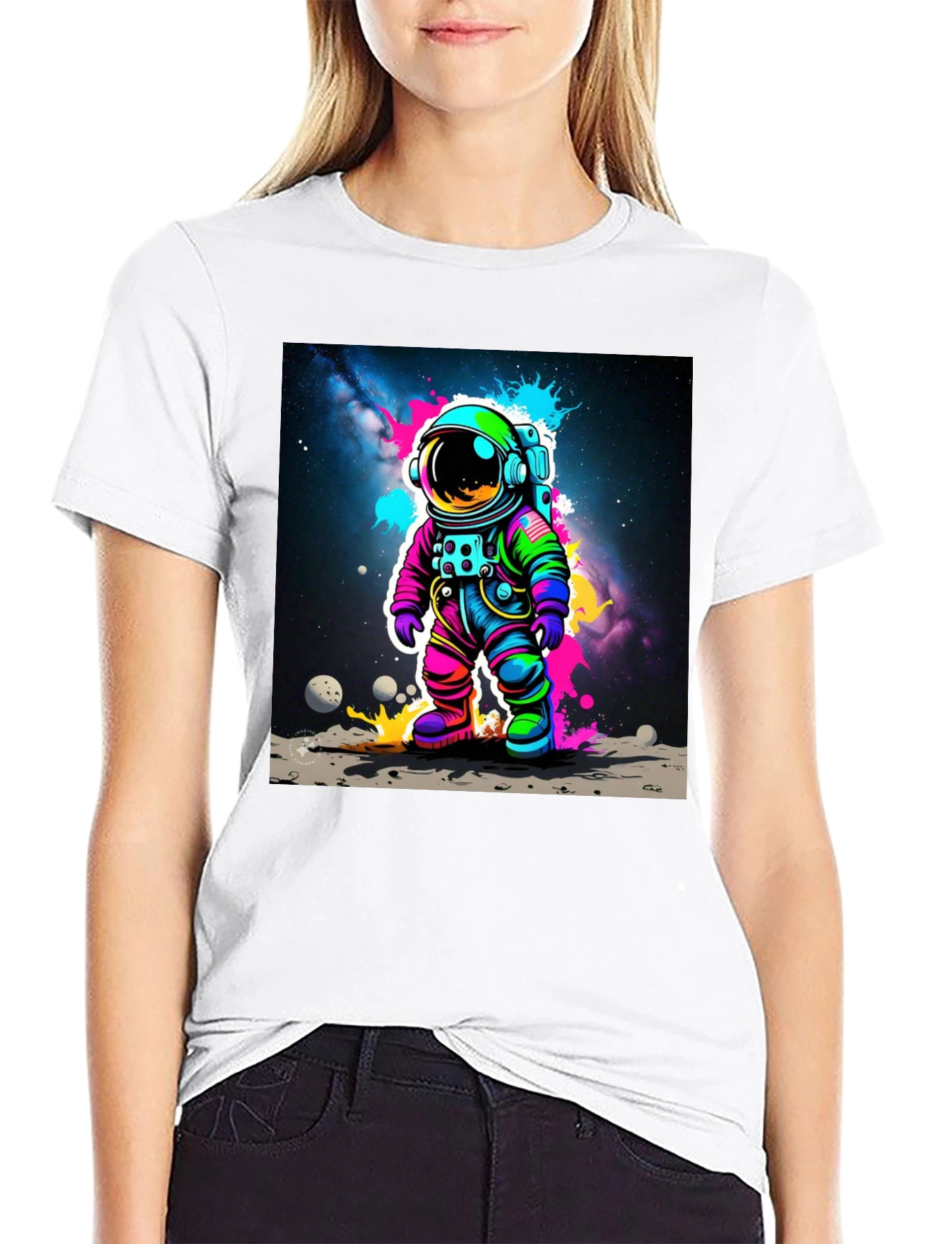Colorful Astronaut Graphic T-Shirt