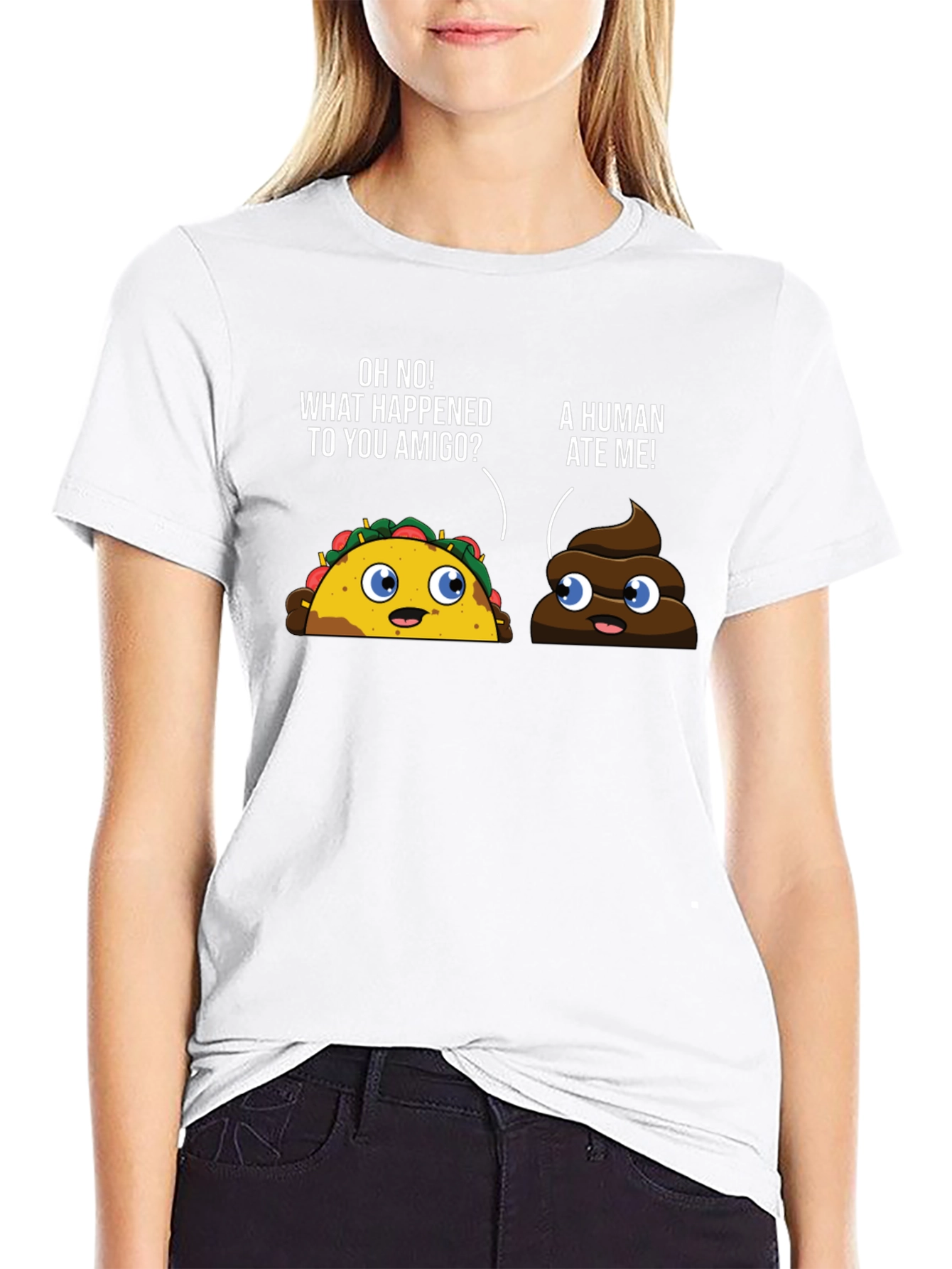 Funny Taco & Poop Humor Graphic T-Shirt