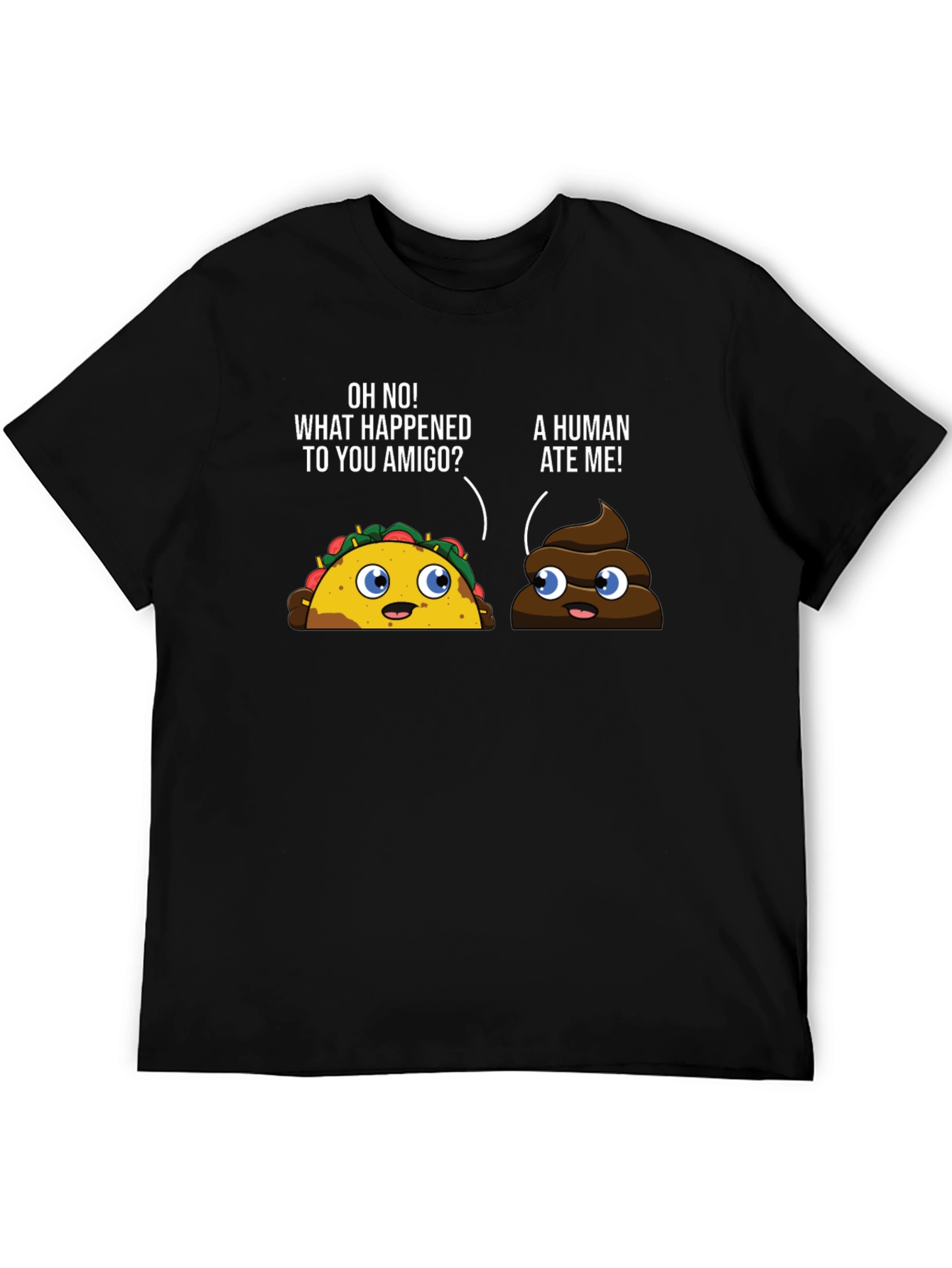 Funny Taco & Poop Humor Graphic T-Shirt