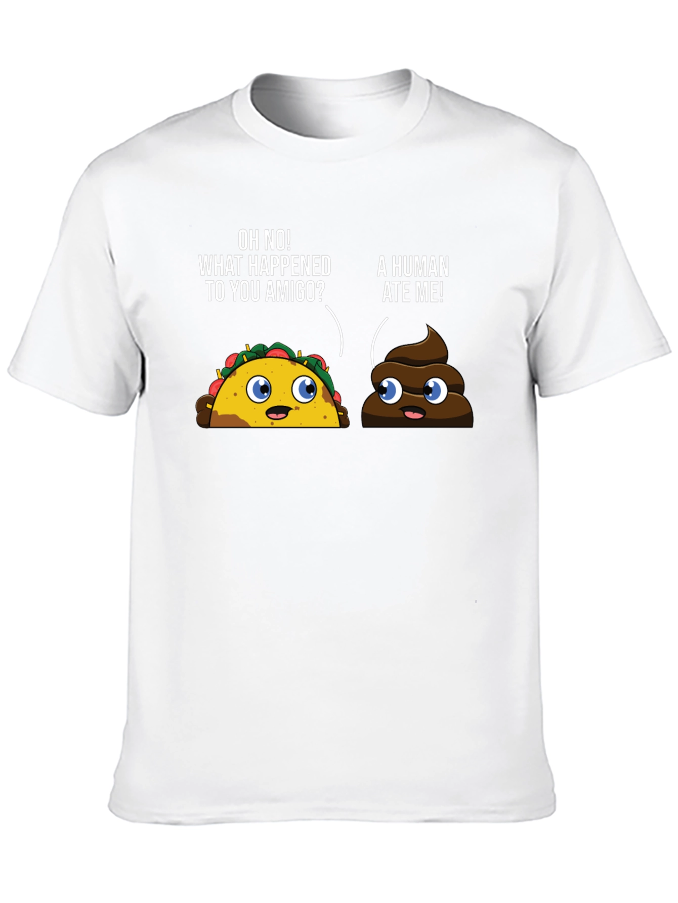 Funny Taco & Poop Humor Graphic T-Shirt
