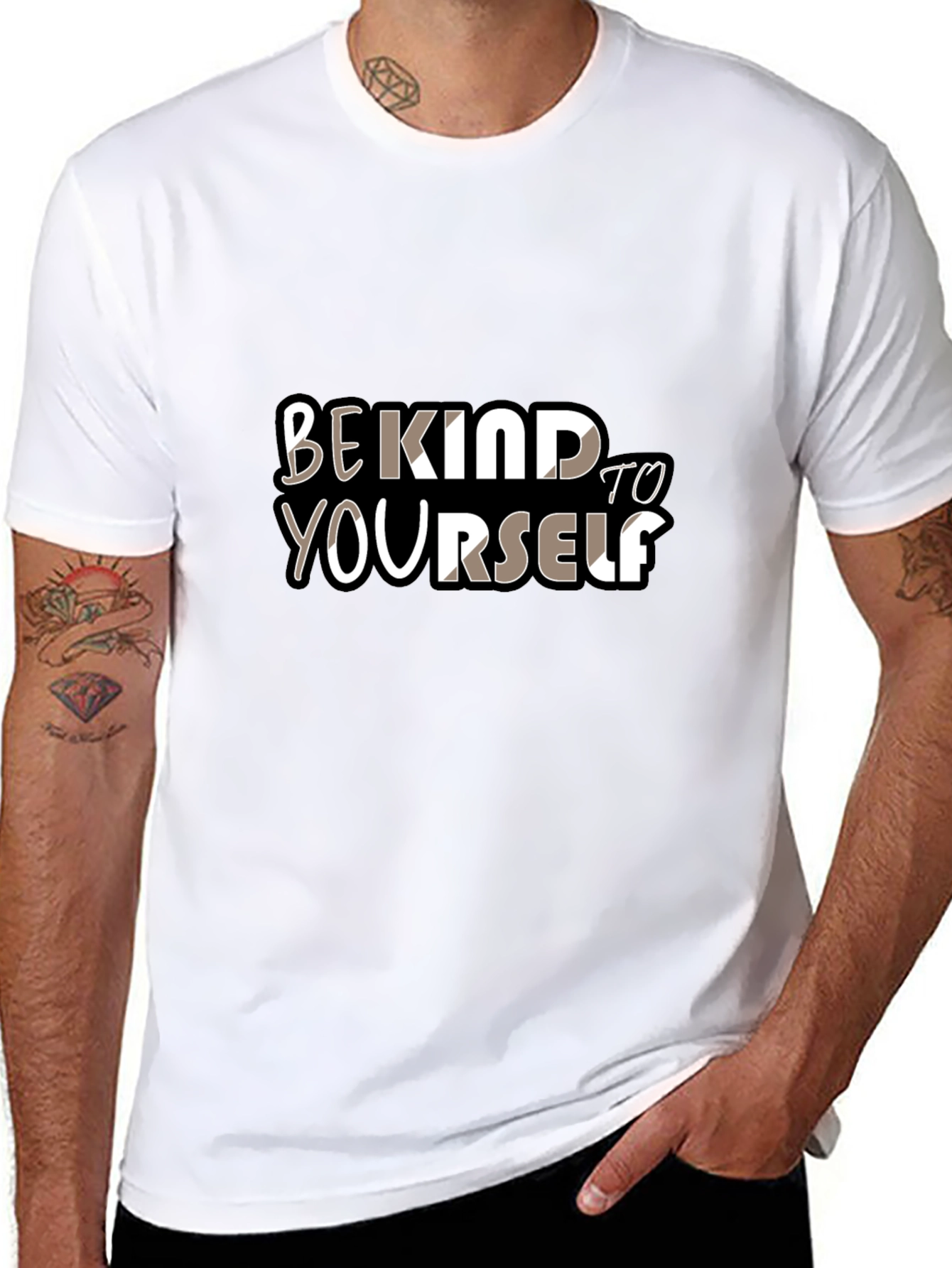 Be Kind To Yourself Black Graphic Tee