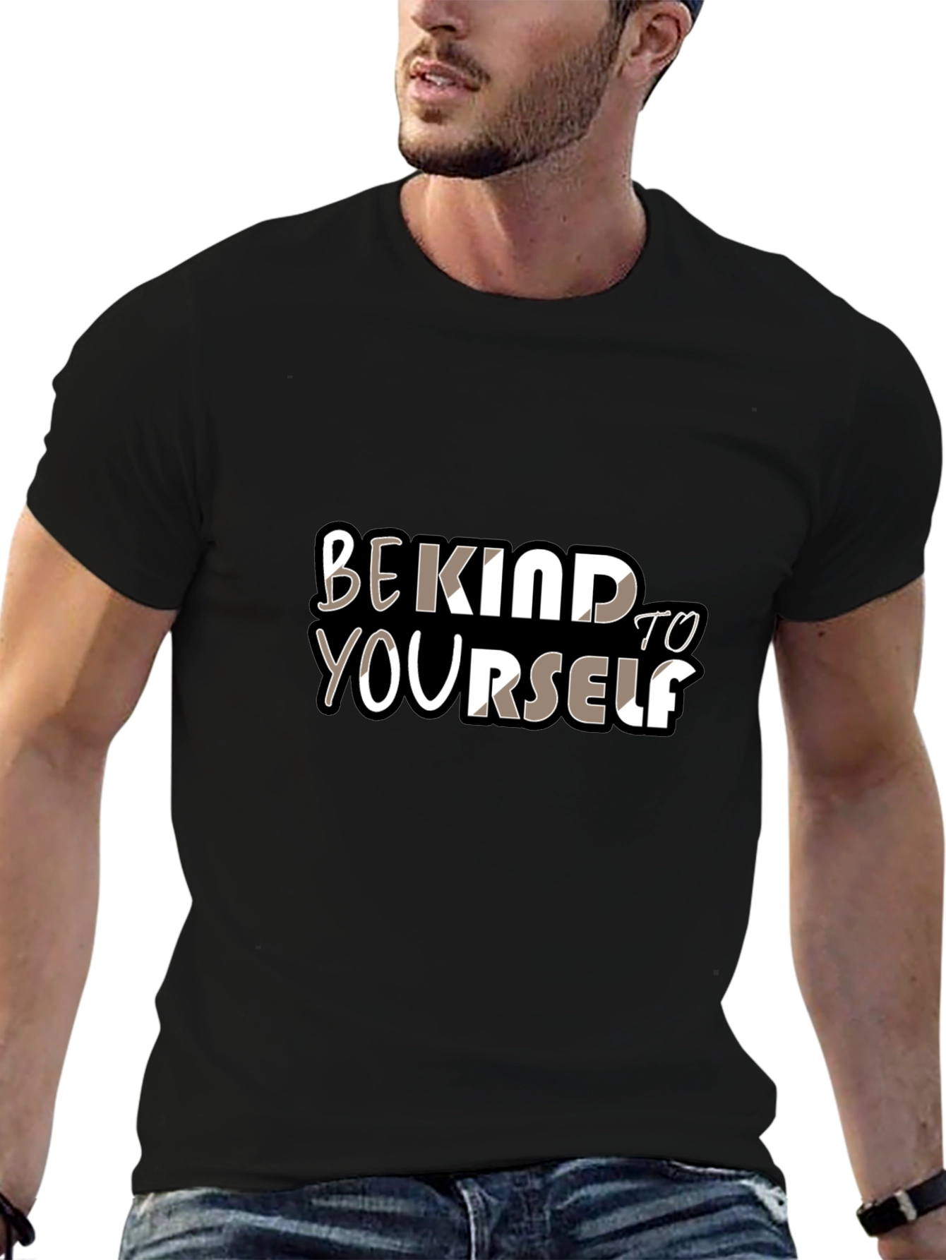 Be Kind To Yourself Black Graphic Tee