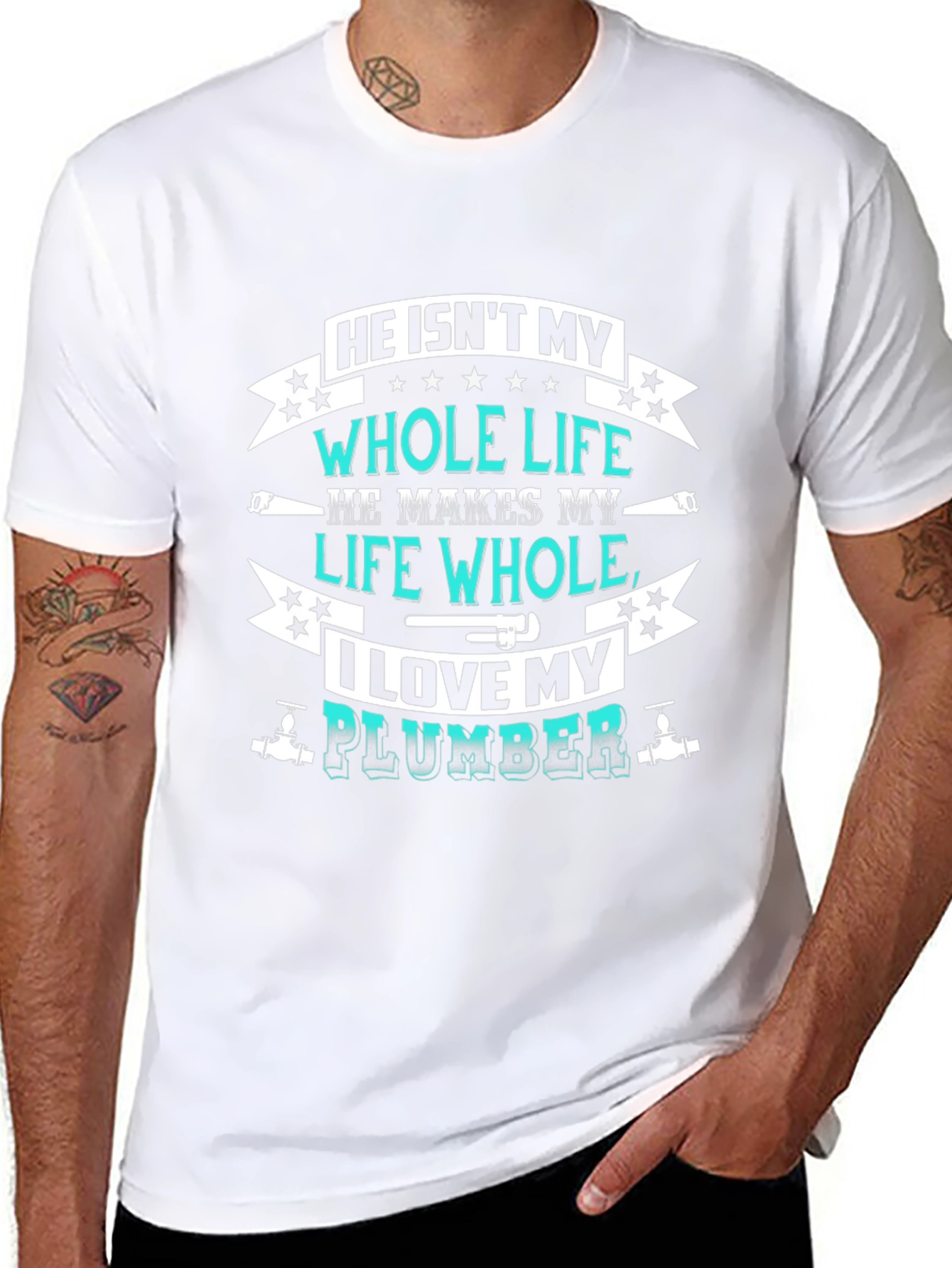 He Isnt My Whole Life Plumber T-Shirt