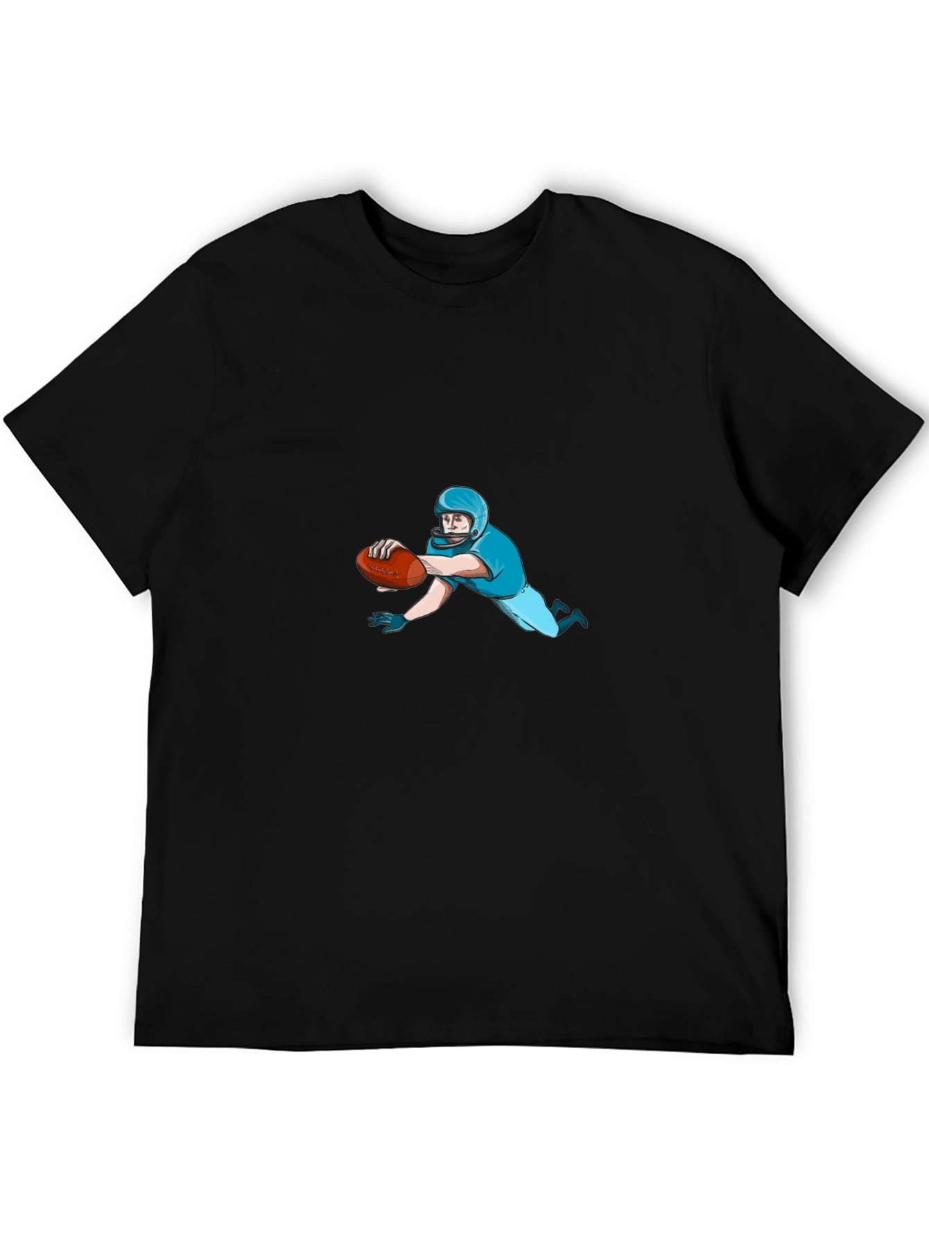 Football Player Black T-Shirt