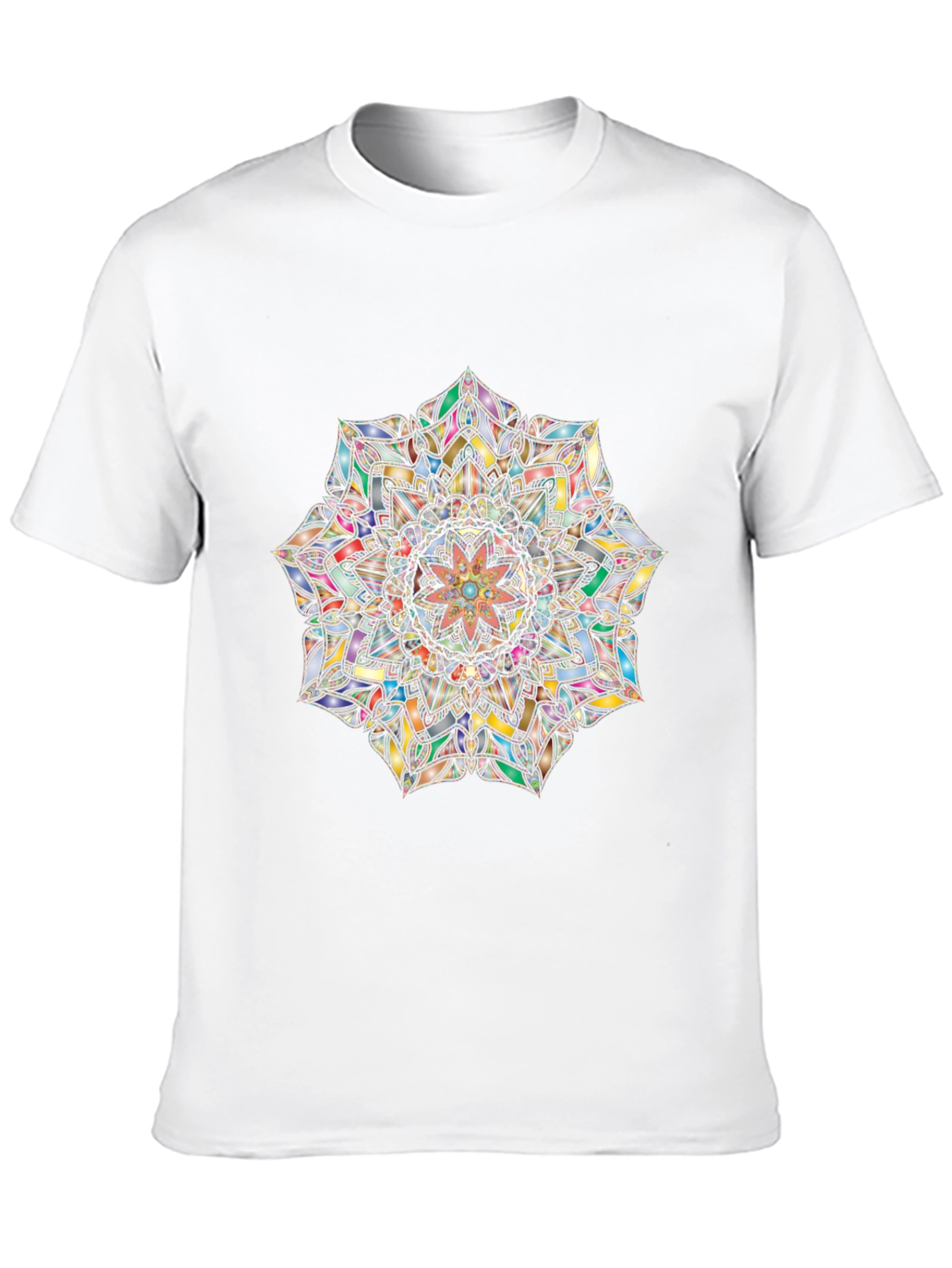 Mandala Art Graphic Tee - Black Casual T-Shirt