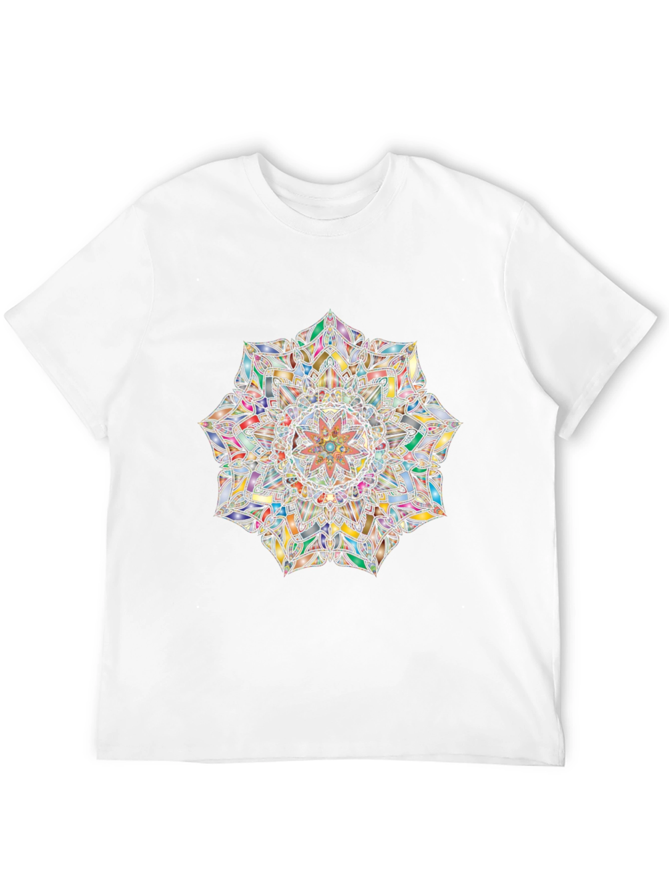 Mandala Art Graphic Tee - Black Casual T-Shirt