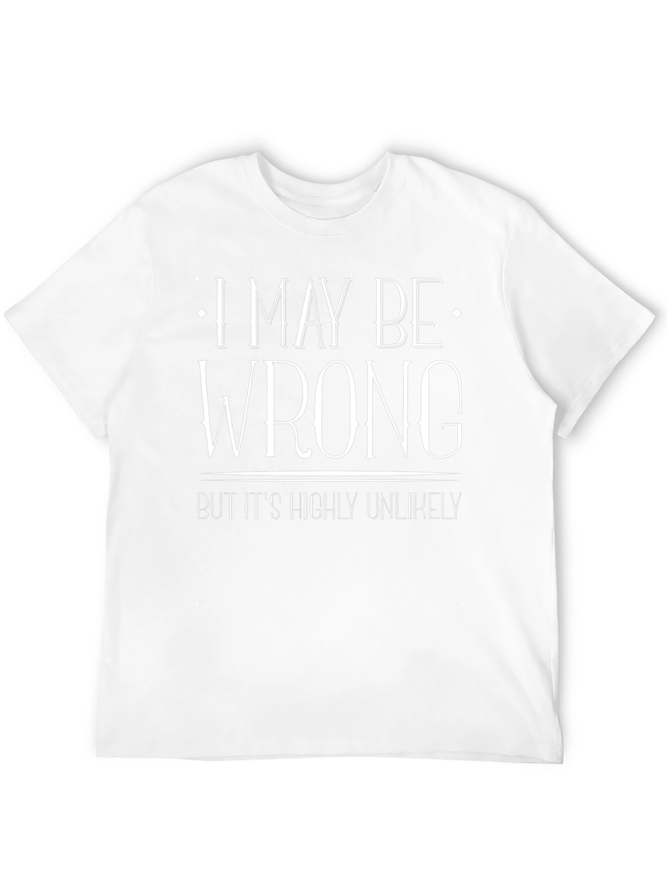 Funny T-Shirt: I May Be Wrong Graphic Tee