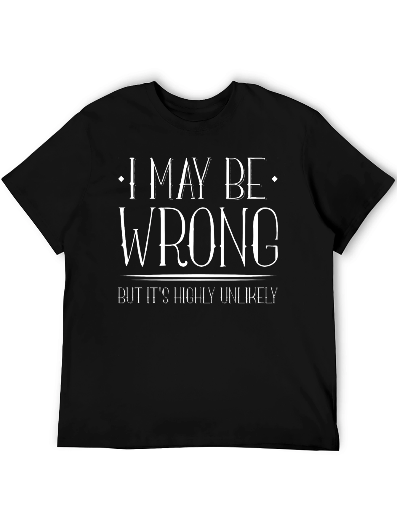 Funny T-Shirt: I May Be Wrong Graphic Tee