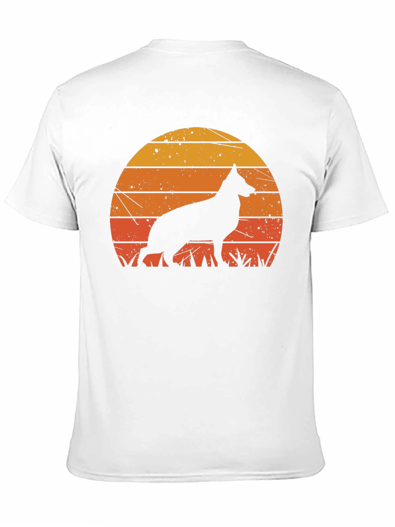 Retro German Shepherd Sunset T-Shirt