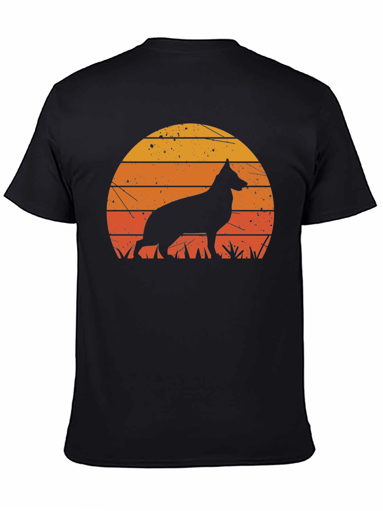 Retro German Shepherd Sunset T-Shirt