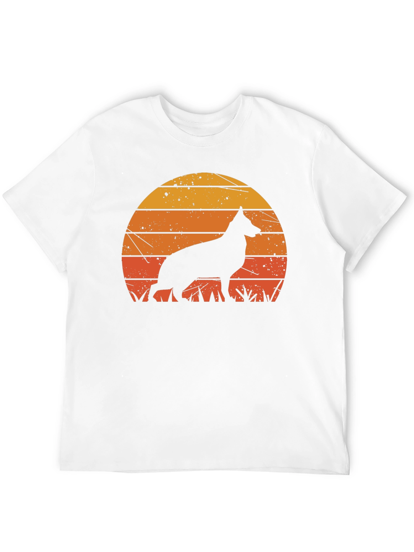 Retro German Shepherd Sunset T-Shirt