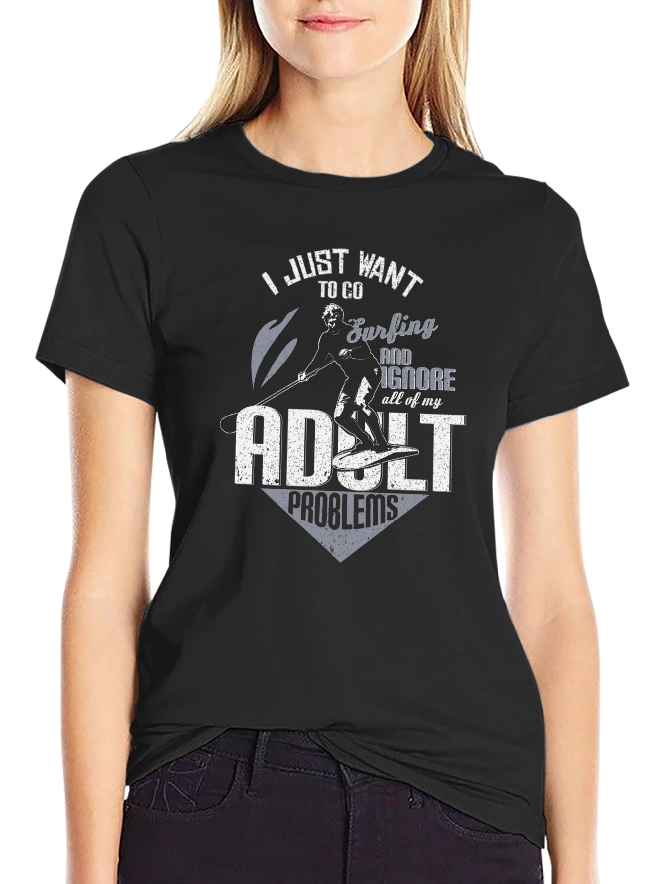 Surfing Adult Problems T-Shirt