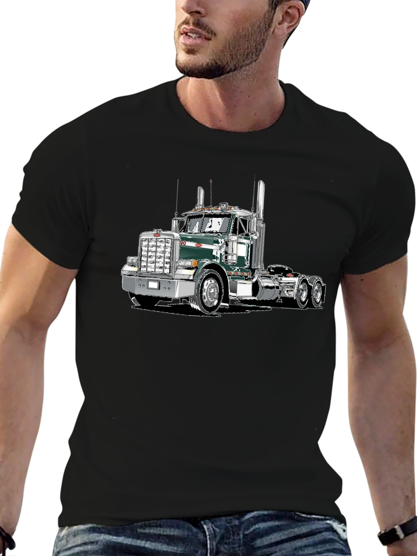 Truck Graphic Tee - Cool Black Shirt