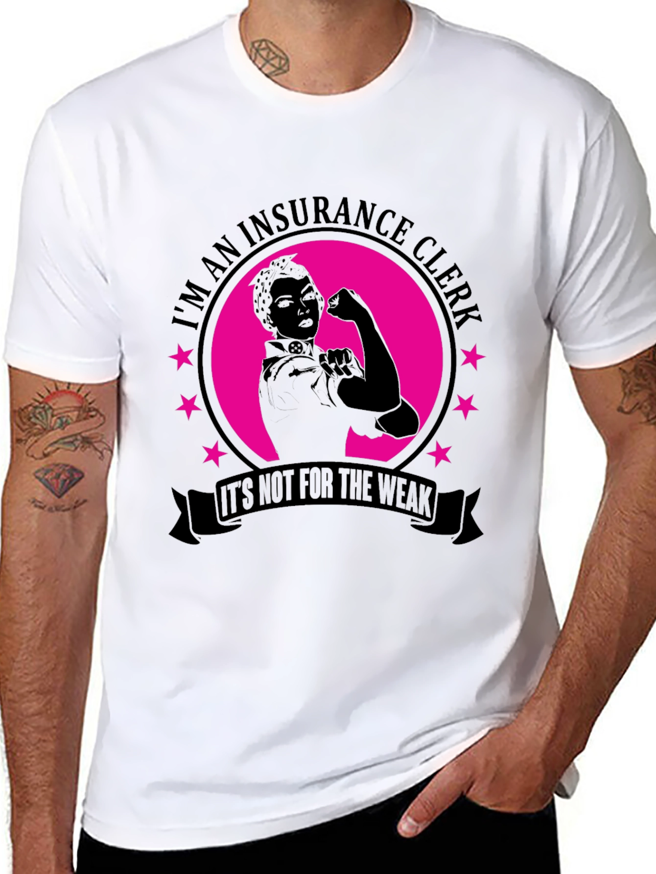Insurance Clerk Rosie the Riveter T-Shirt