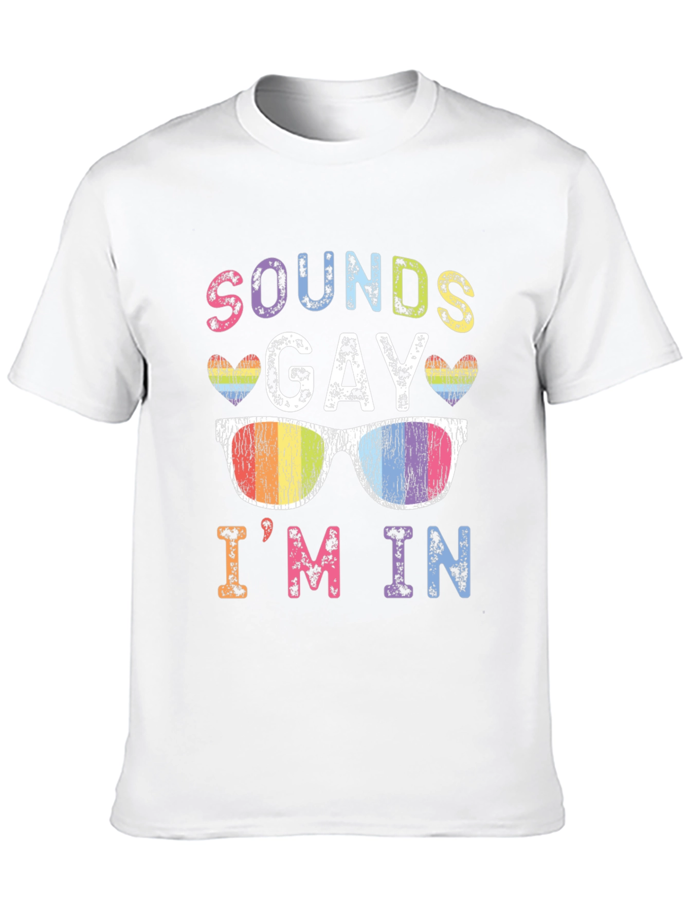 Sounds Gay Im In Rainbow T-Shirt
