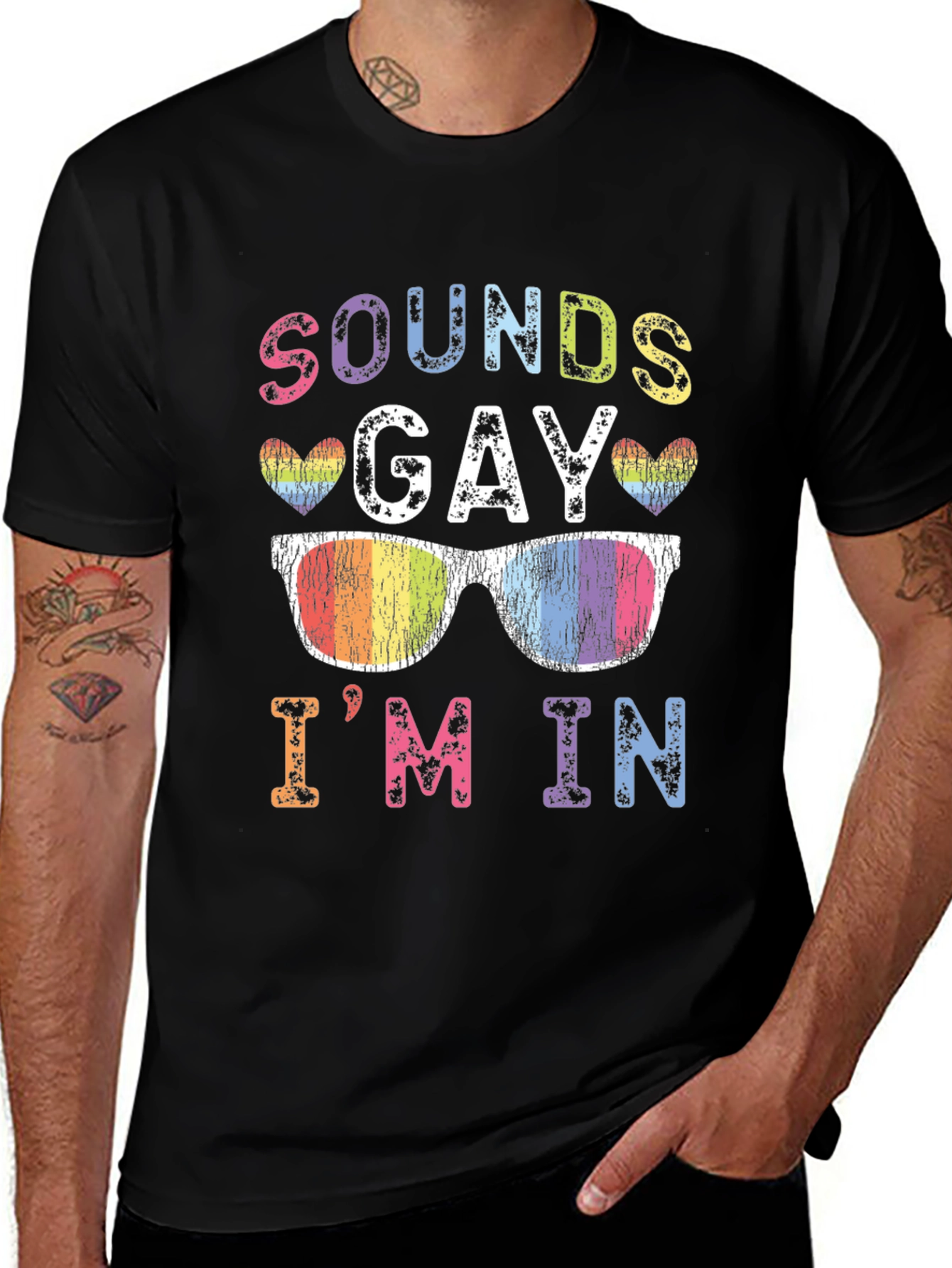 Sounds Gay Im In Rainbow T-Shirt