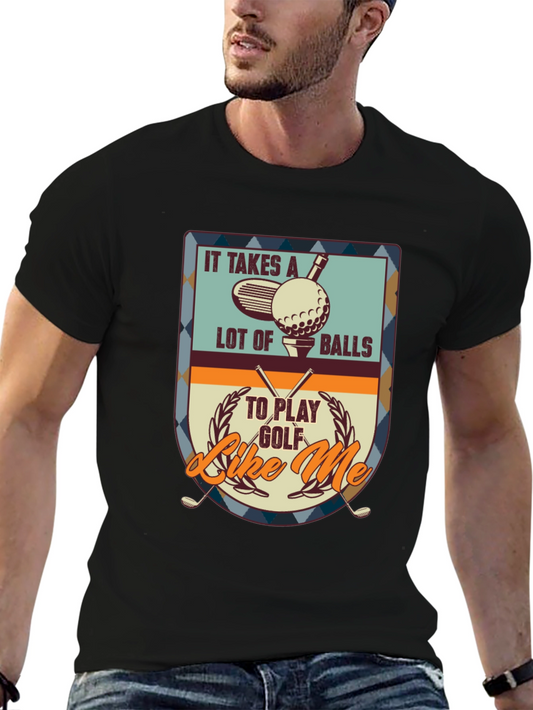 Golf Balls Graphic Tee - Play Golf Like Me Design