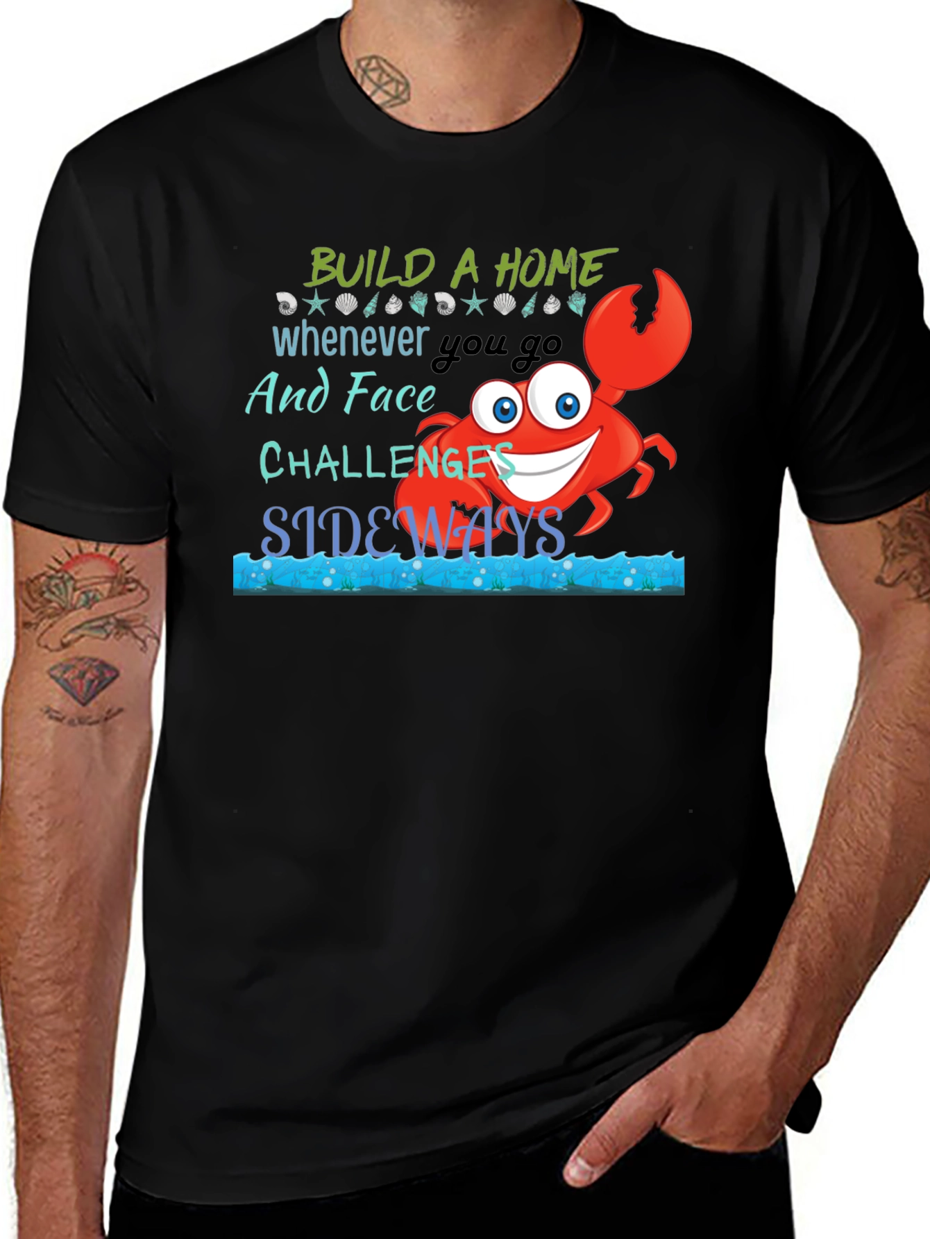 Build A Home Crab Graphic T-Shirt
