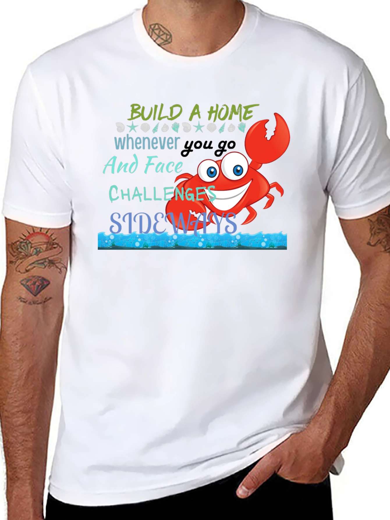 Build A Home Crab Graphic T-Shirt