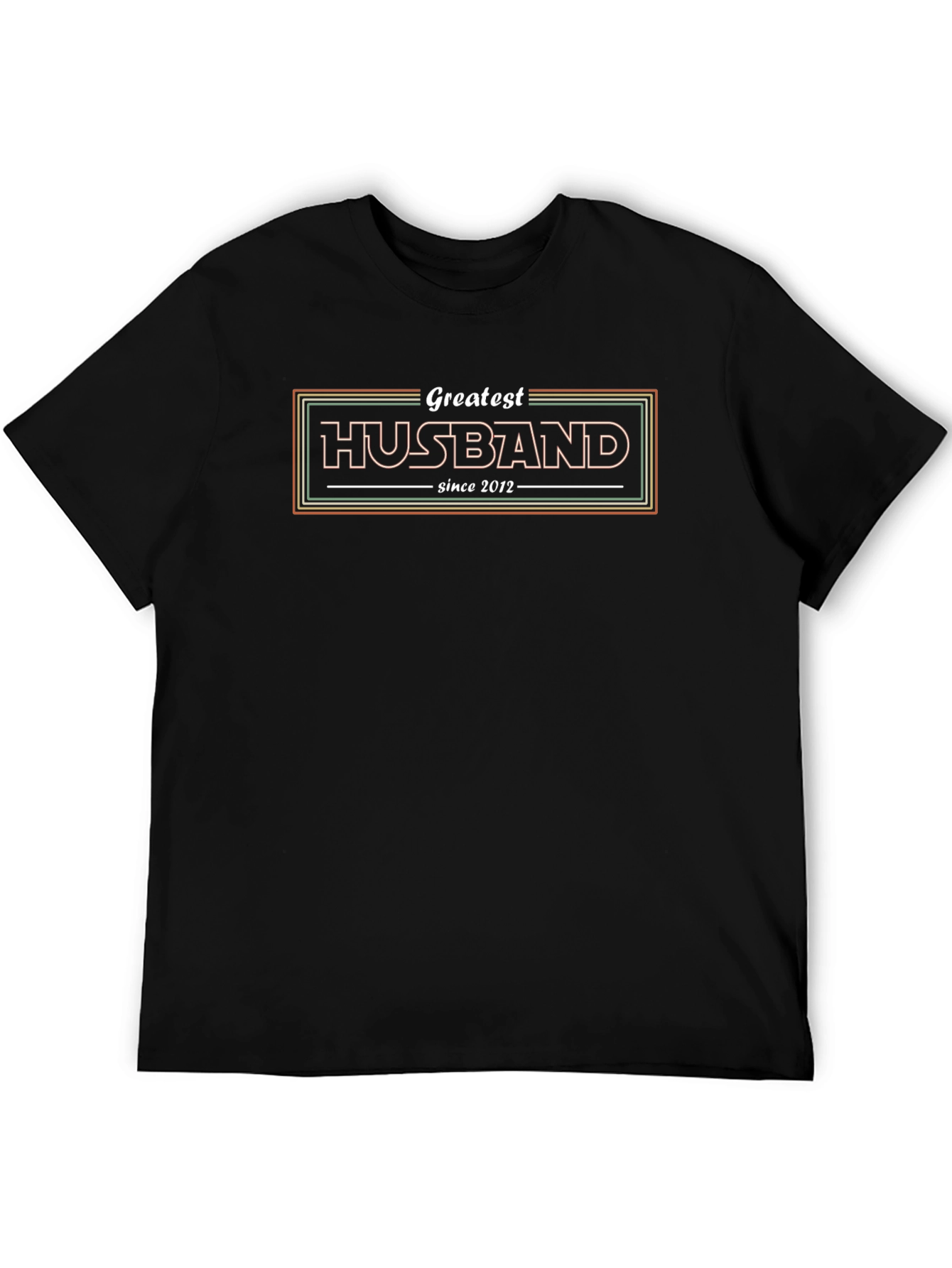 Greatest Husband Since 2012 - Black T-Shirt