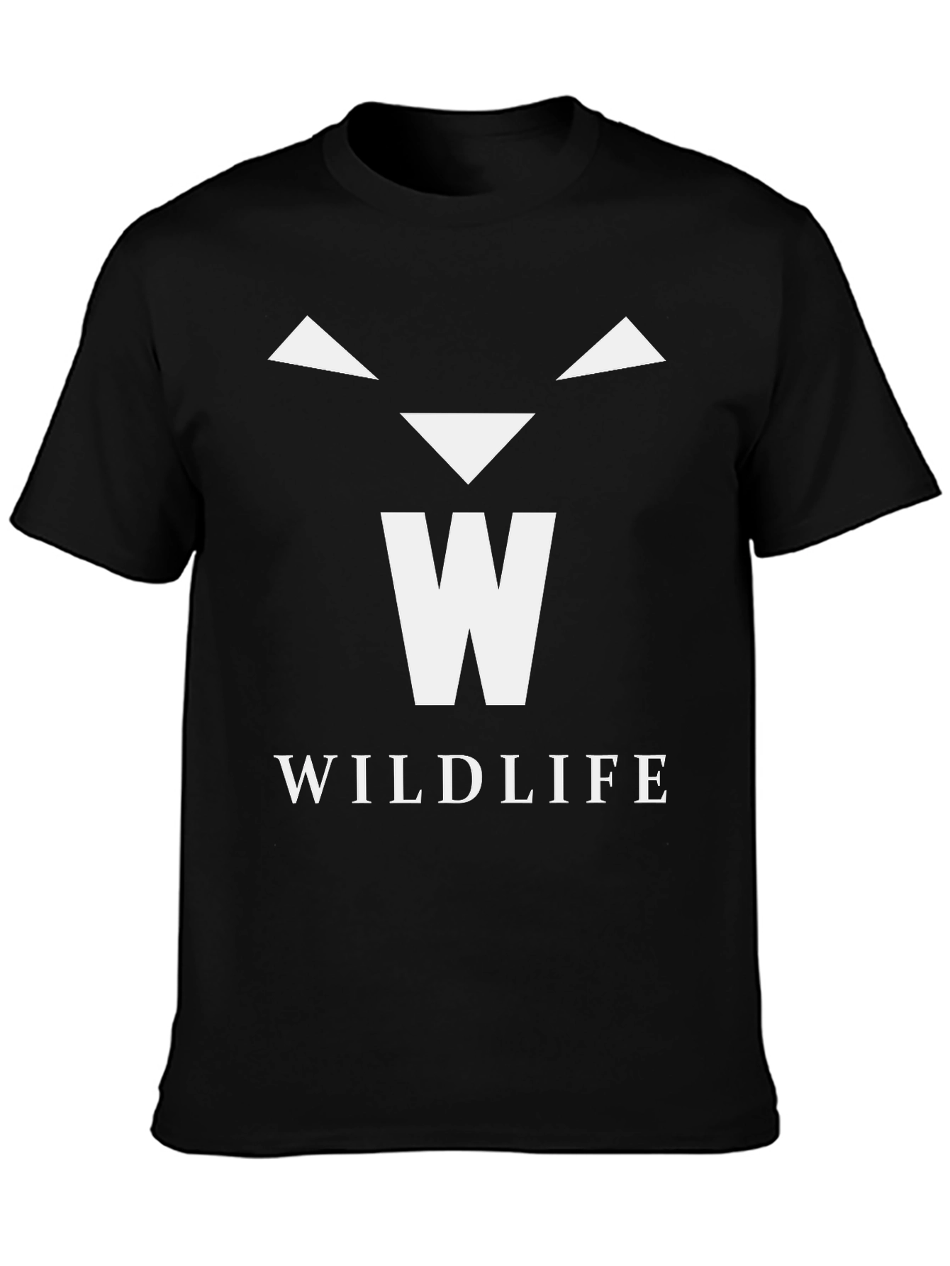 Wildlife Graphic Tee - Black Cotton T-Shirt