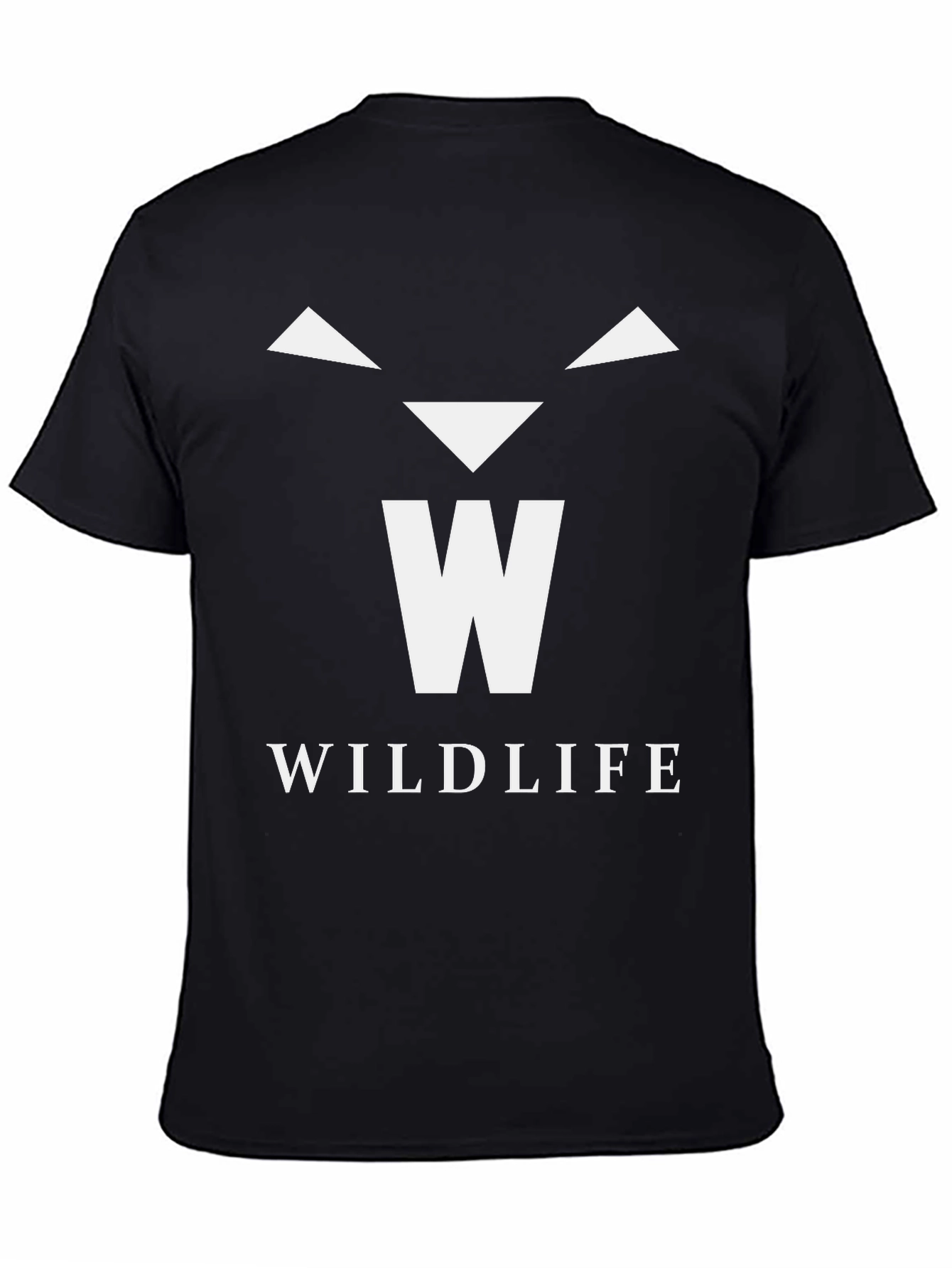Wildlife Graphic Tee - Black Cotton T-Shirt