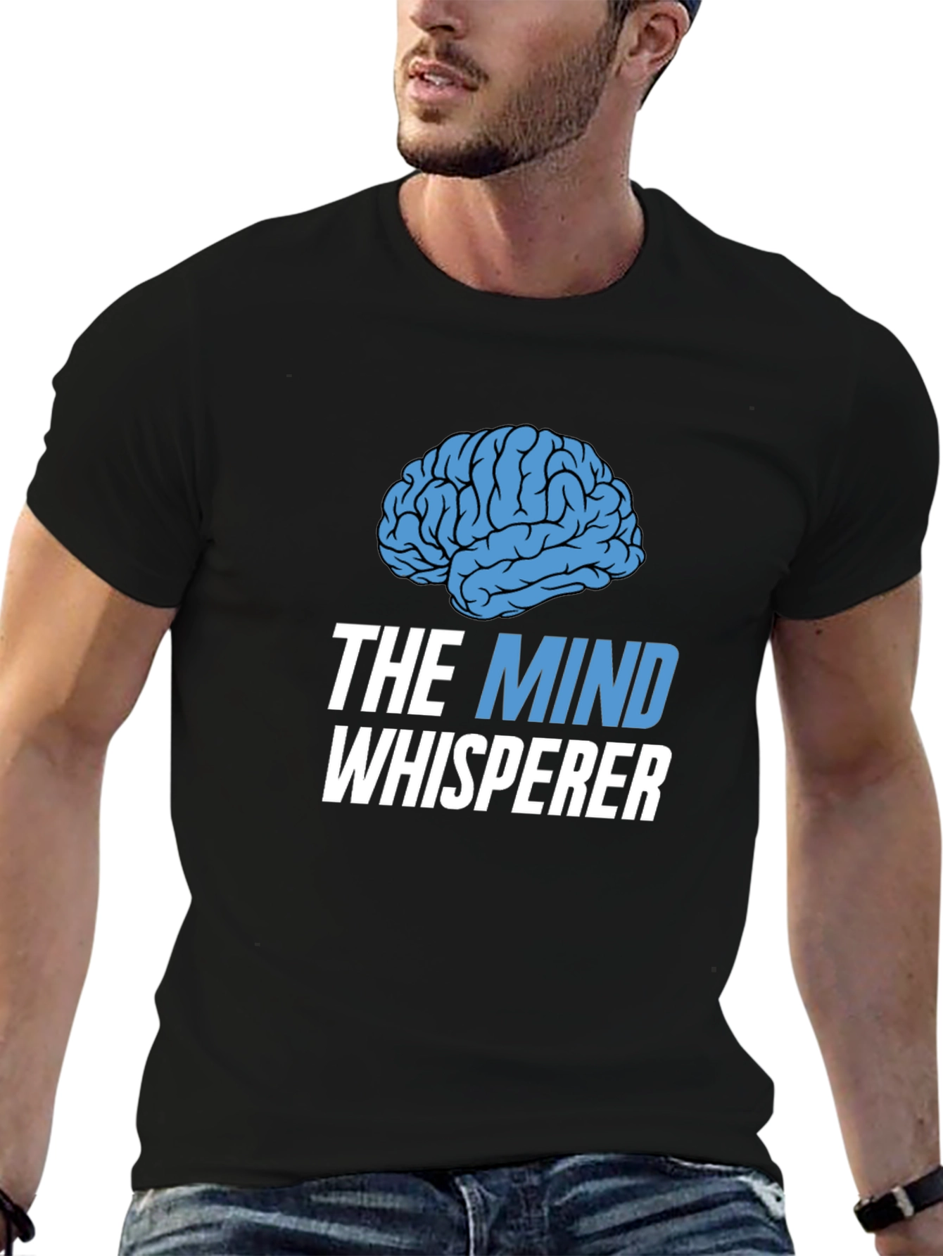 The Mind Whisperer Black Graphic Tee