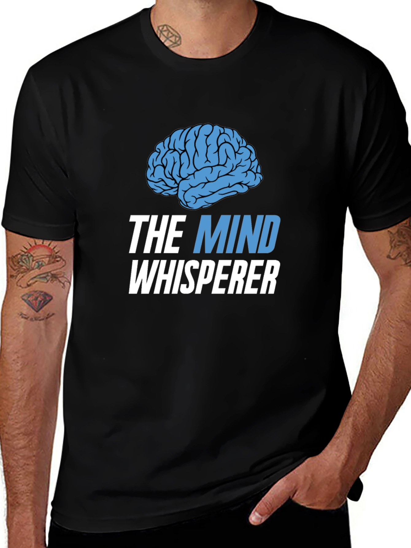 The Mind Whisperer Black Graphic Tee
