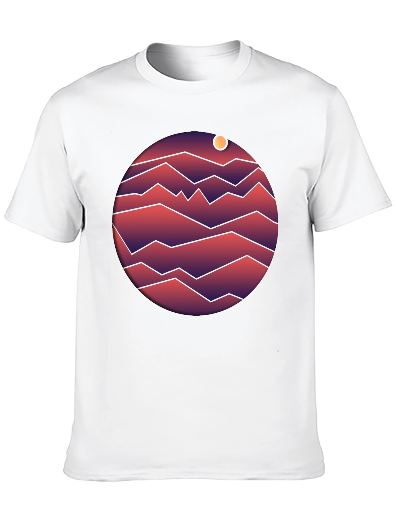 Geometric Planet T-Shirt - Retro Style
