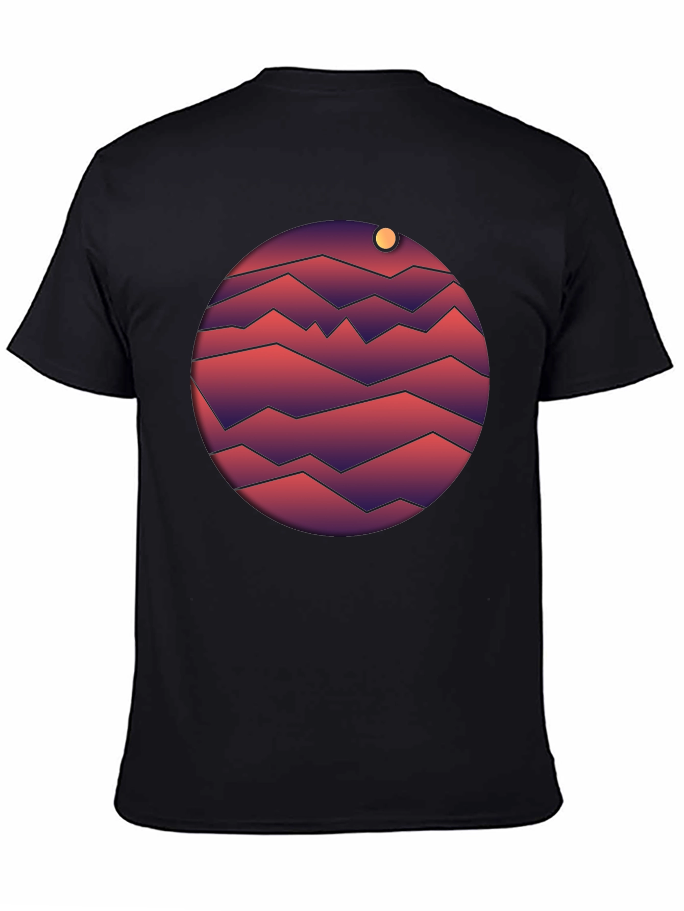 Geometric Planet T-Shirt - Retro Style