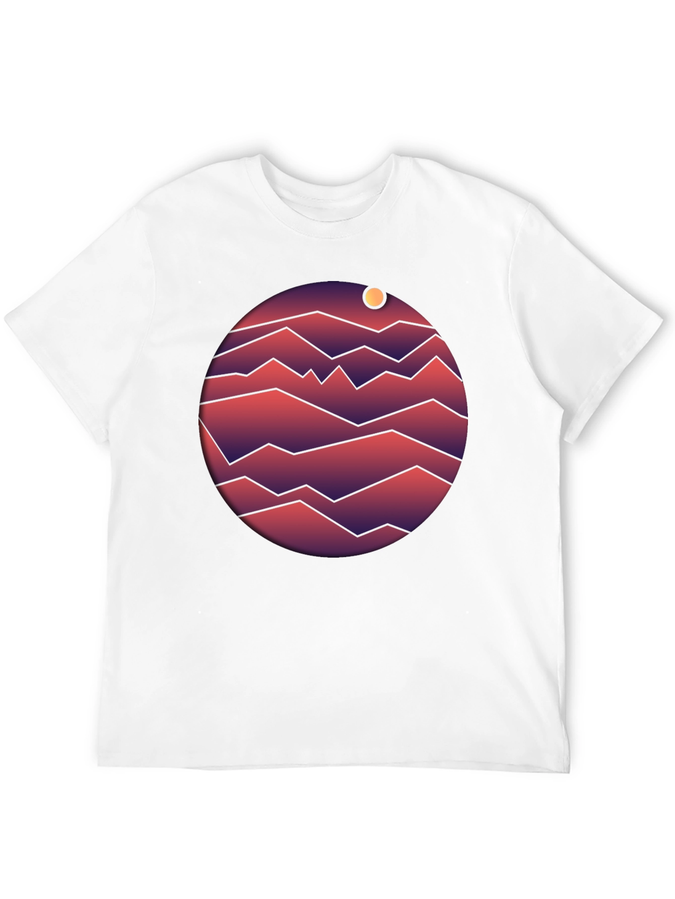 Geometric Planet T-Shirt - Retro Style