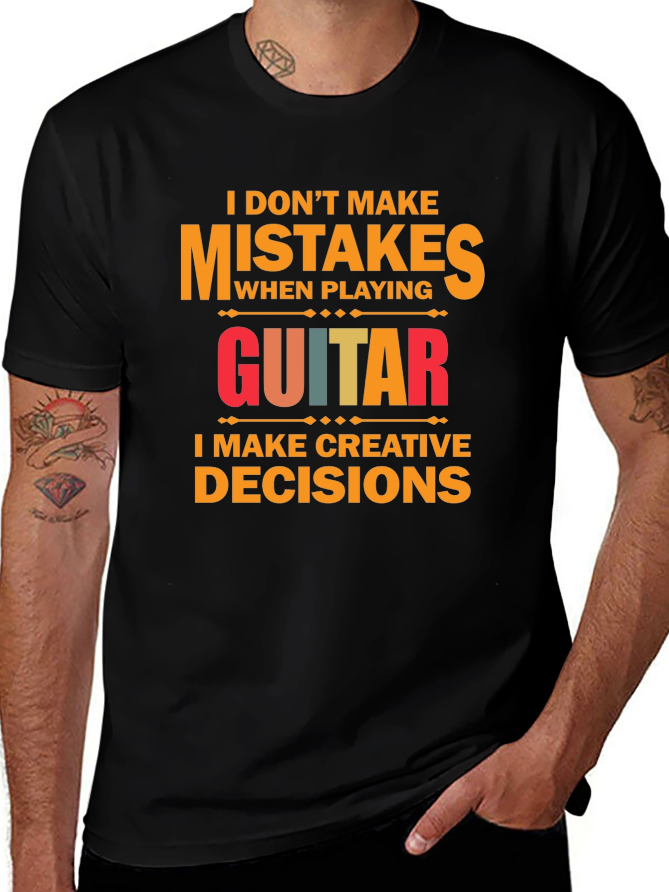 Funny Guitarist T-Shirt - I Dont Make Mistakes