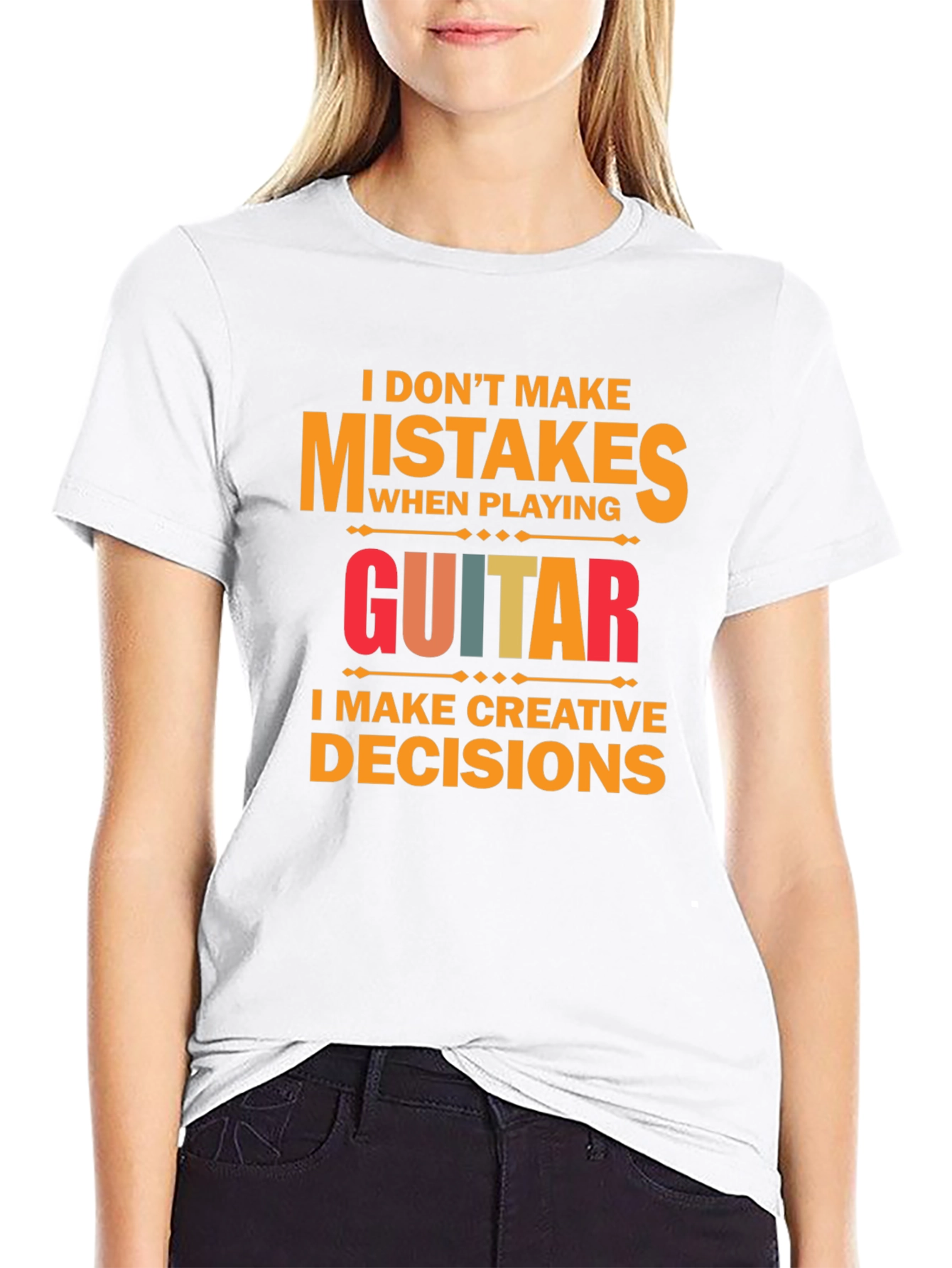 Funny Guitarist T-Shirt - I Dont Make Mistakes