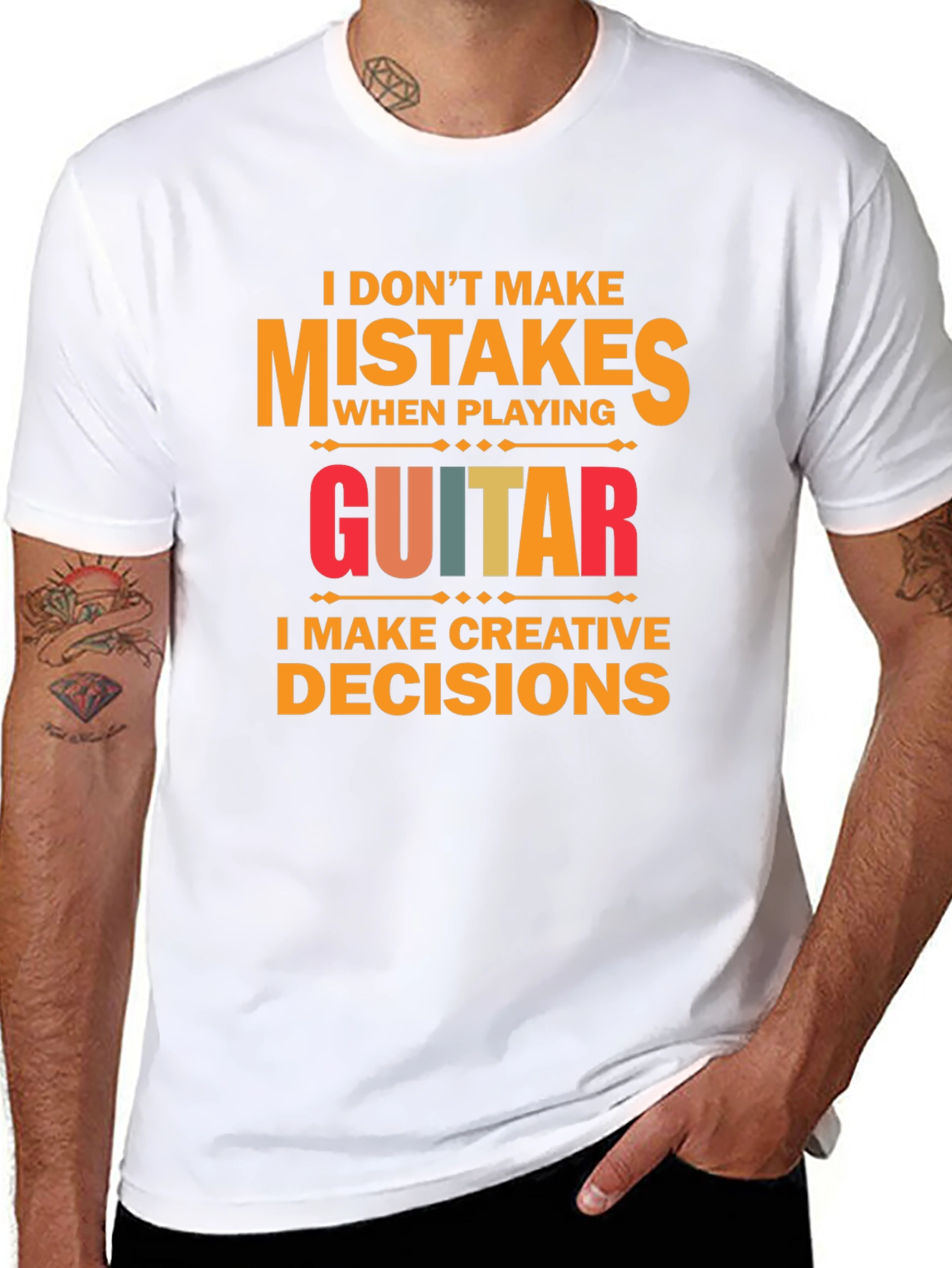 Funny Guitarist T-Shirt - I Dont Make Mistakes