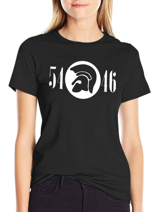 54-46 T-Shirt - Black with White Logo