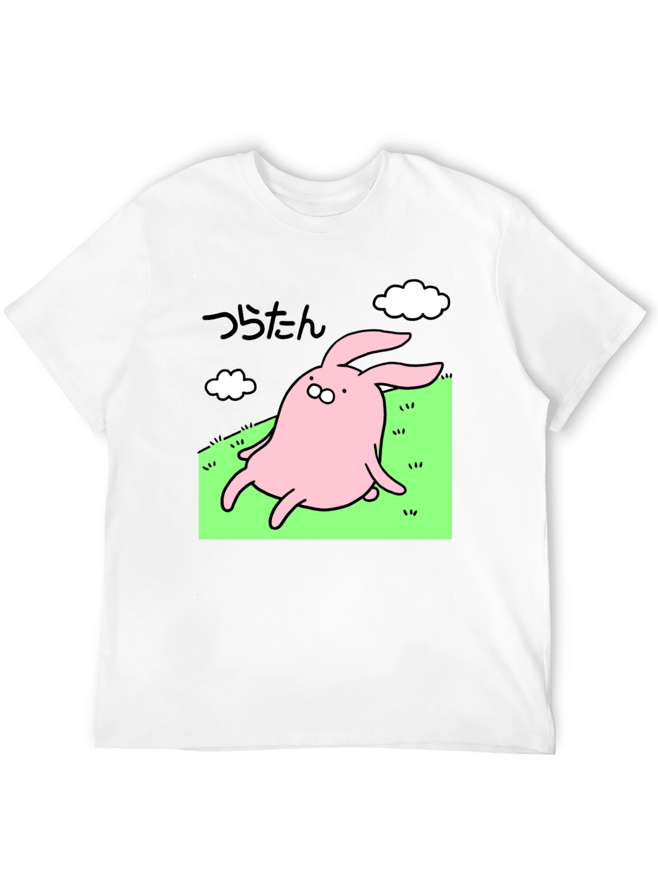 Cute Bunny Graphic Black T-Shirt - Whimsical Style