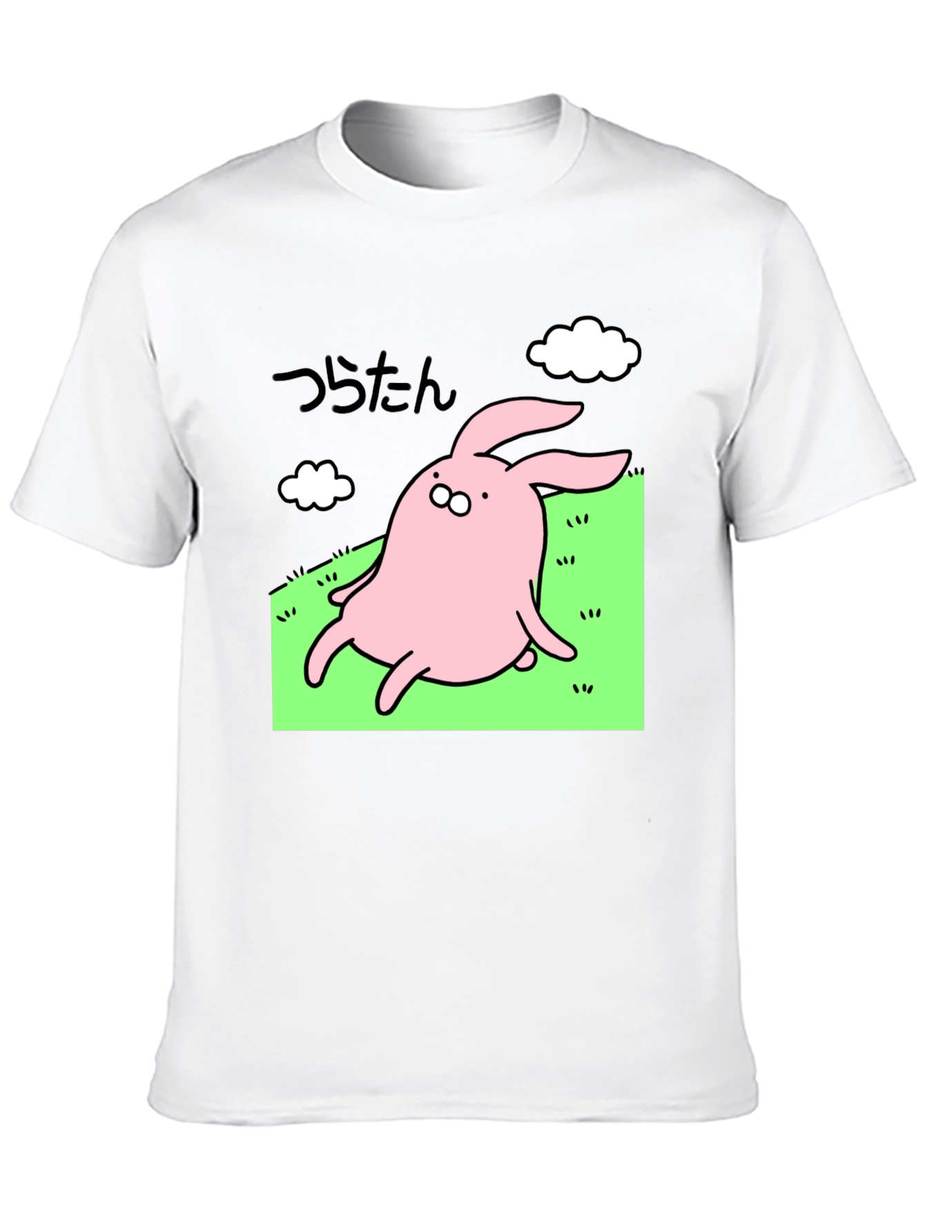 Cute Bunny Graphic Black T-Shirt - Whimsical Style