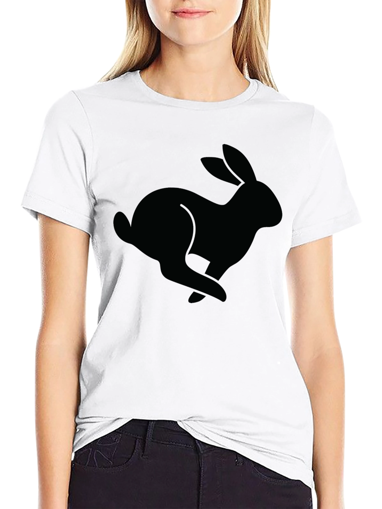Black Rabbit Graphic Tee - Casual Style