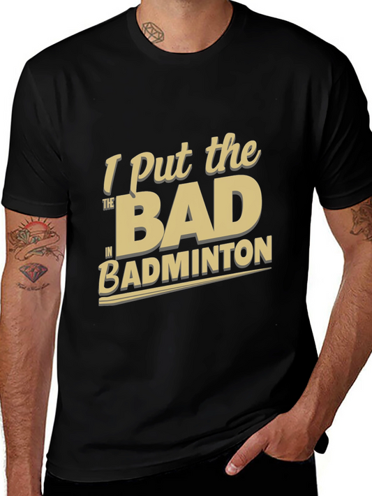 Badminton T-Shirt - Novelty Graphic Tee