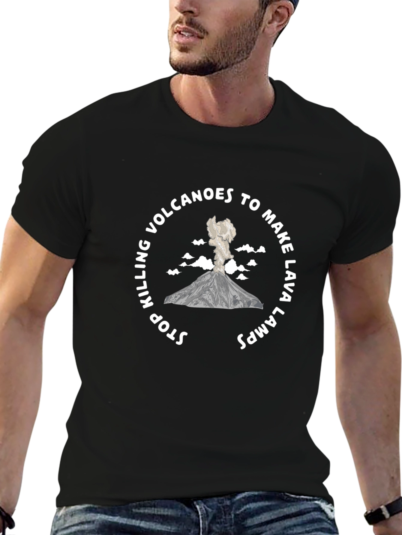 Volcano Lava Lamp Graphic Tee