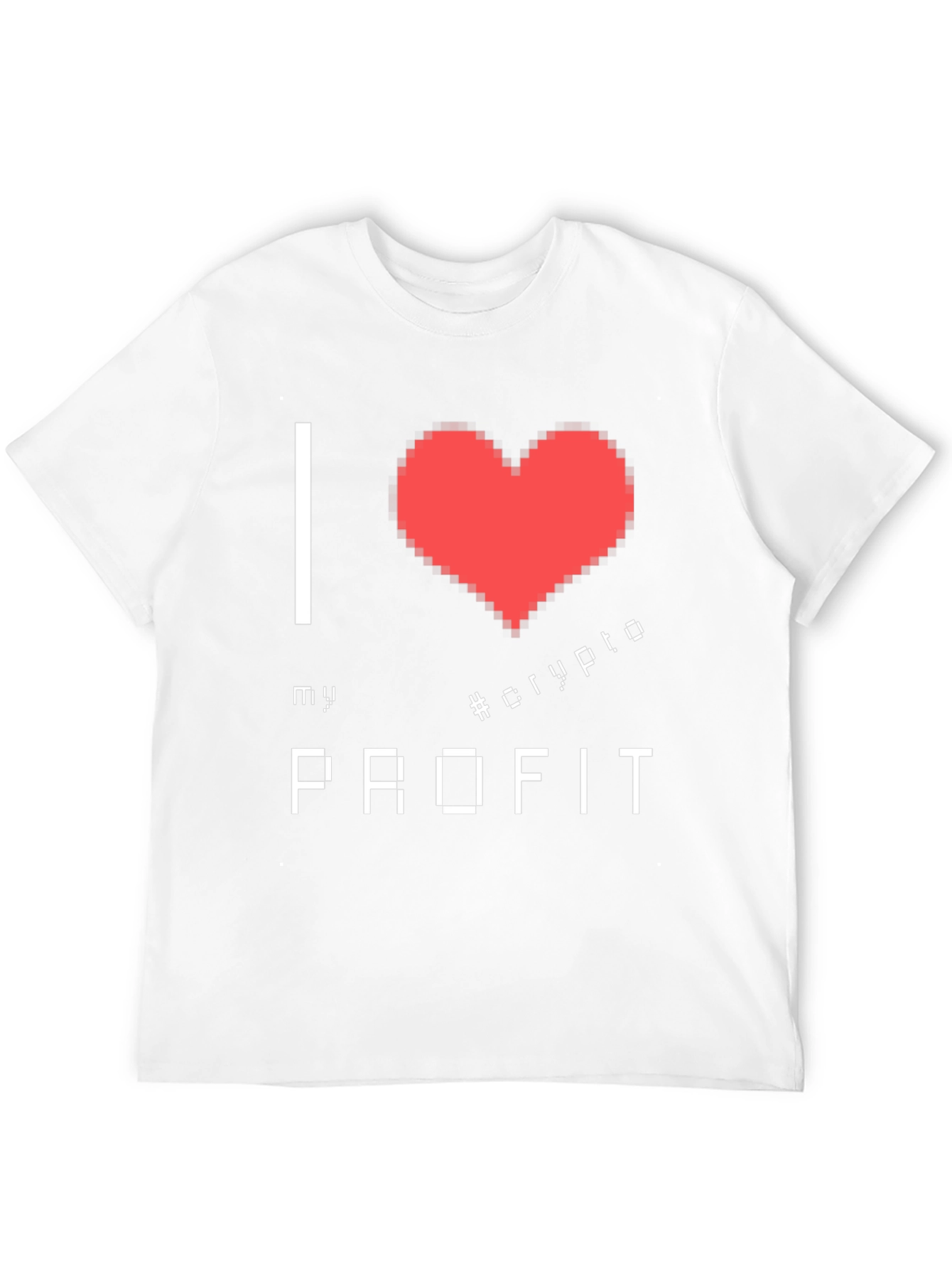 I Love Crypto Profit Graphic Tee - Black Cotton