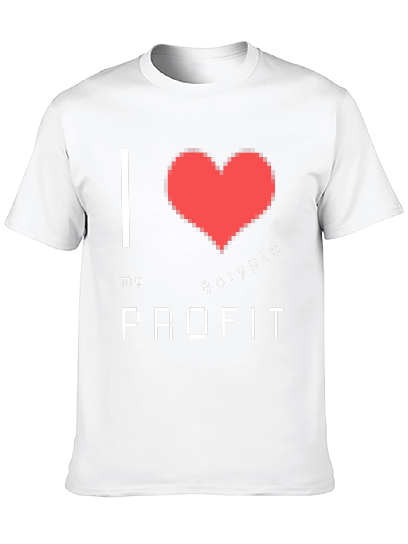 I Love Crypto Profit Graphic Tee - Black Cotton