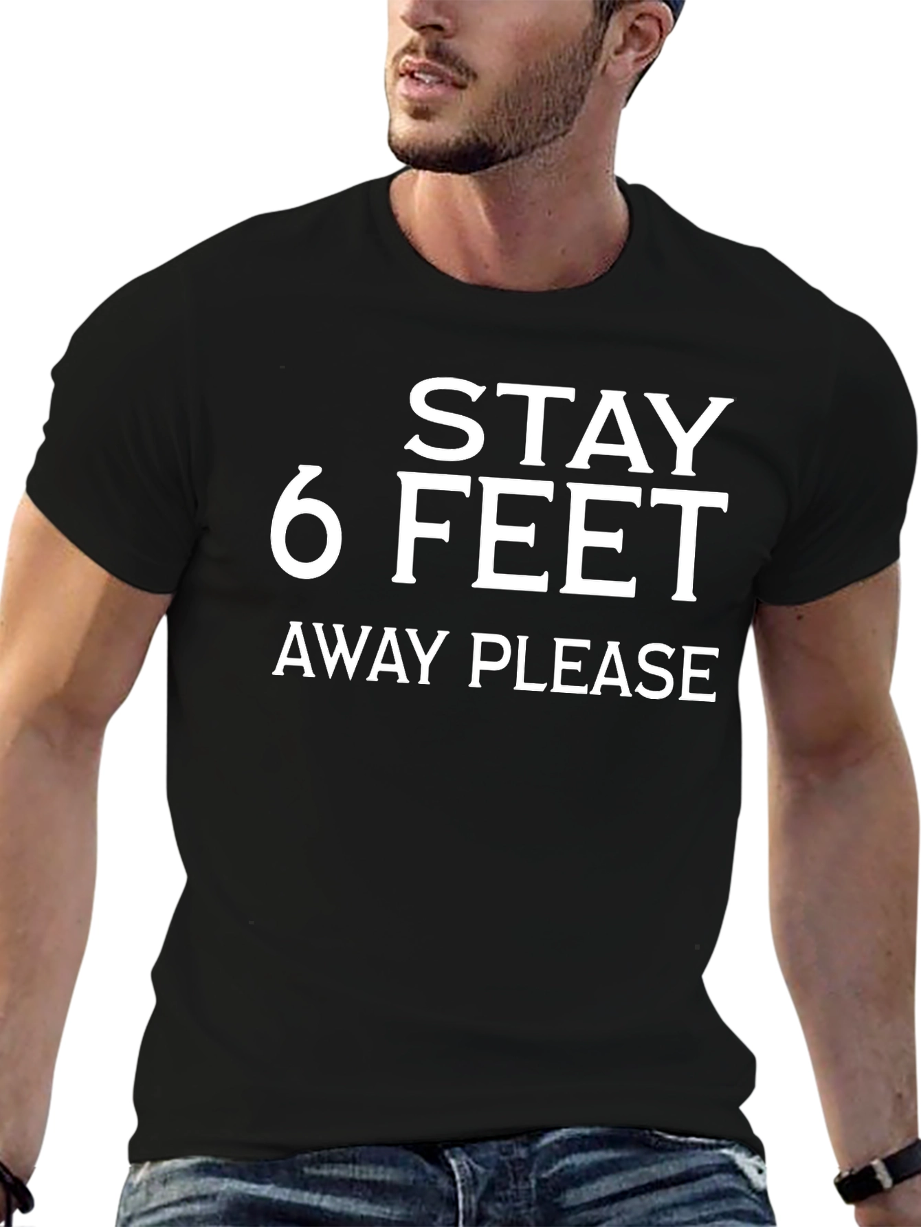 Stay 6 Feet Away Please T-Shirt - Social Distance