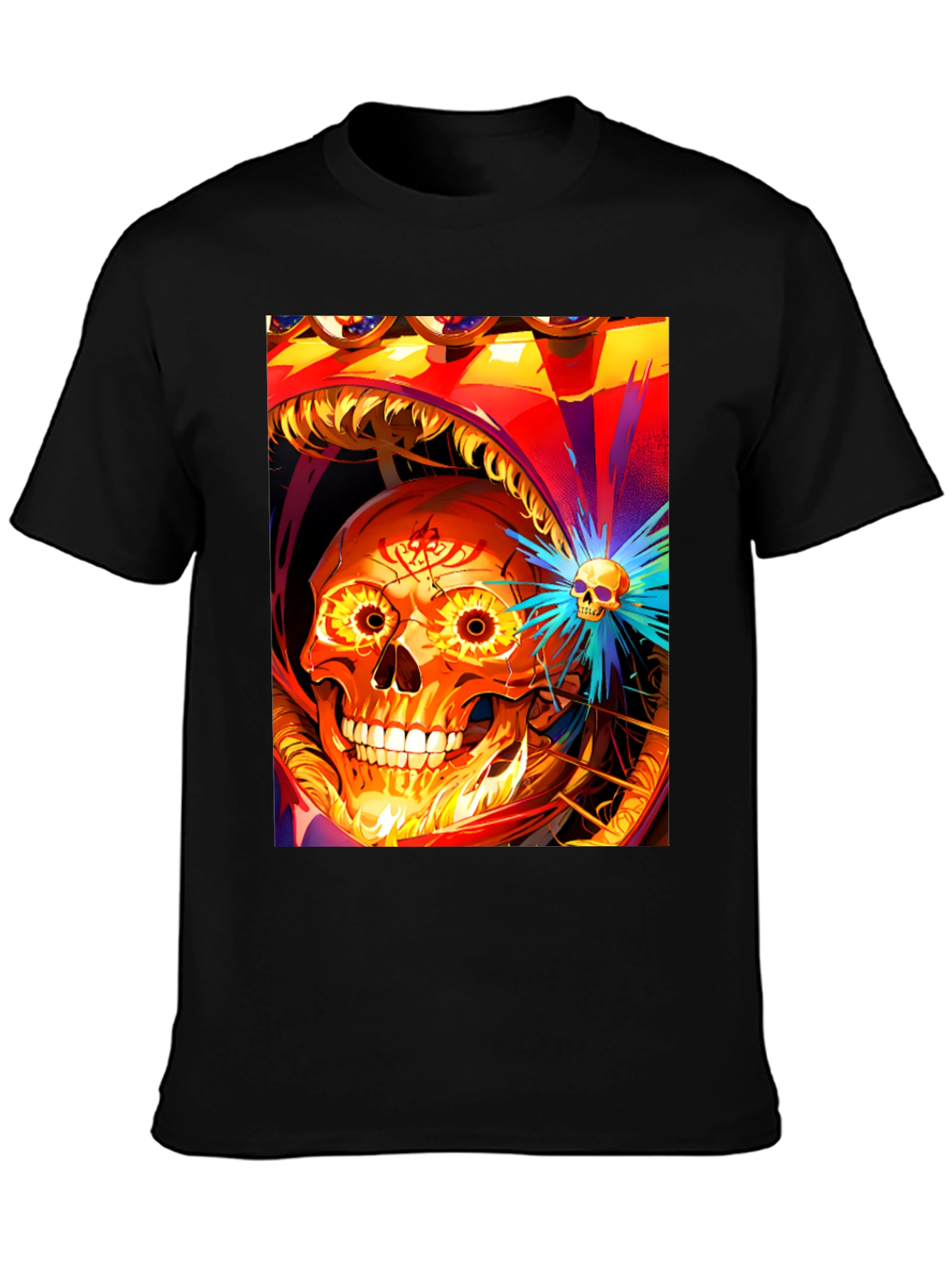 Skull Graphic Tee - Vivid Artistic Design