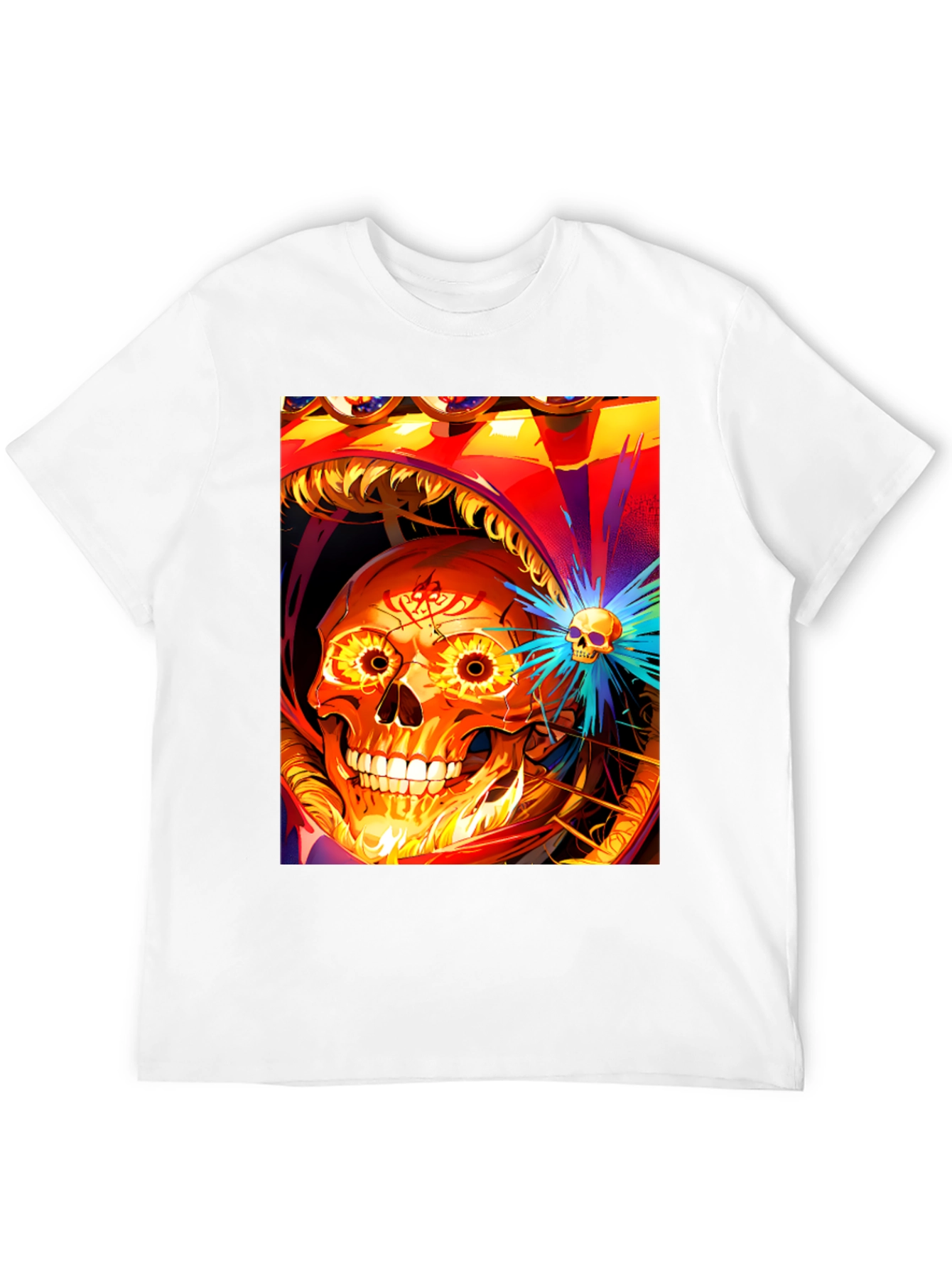Skull Graphic Tee - Vivid Artistic Design