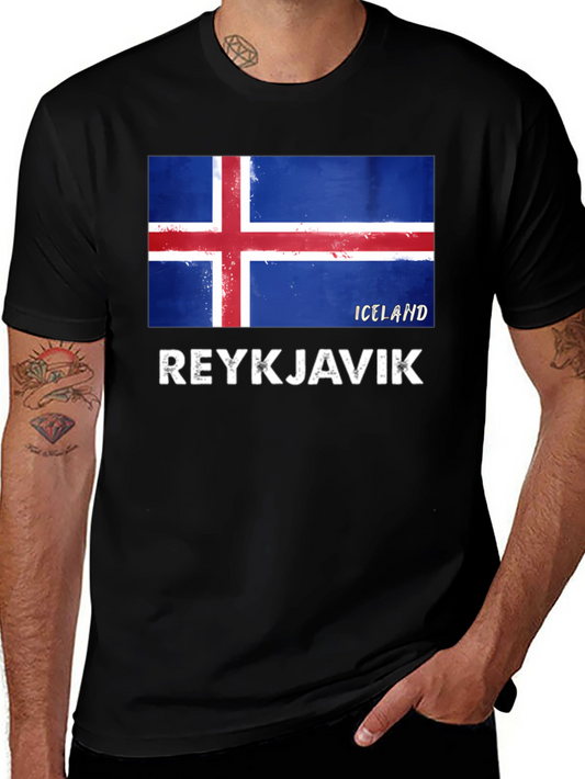 Iceland Flag Reykjavik Graphic T-Shirt