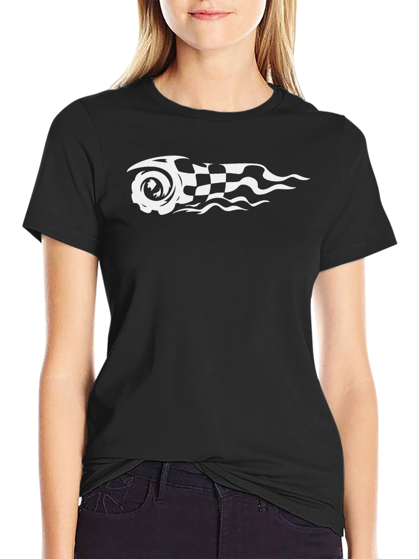 Racing Wheel Fireball Graphic Tee