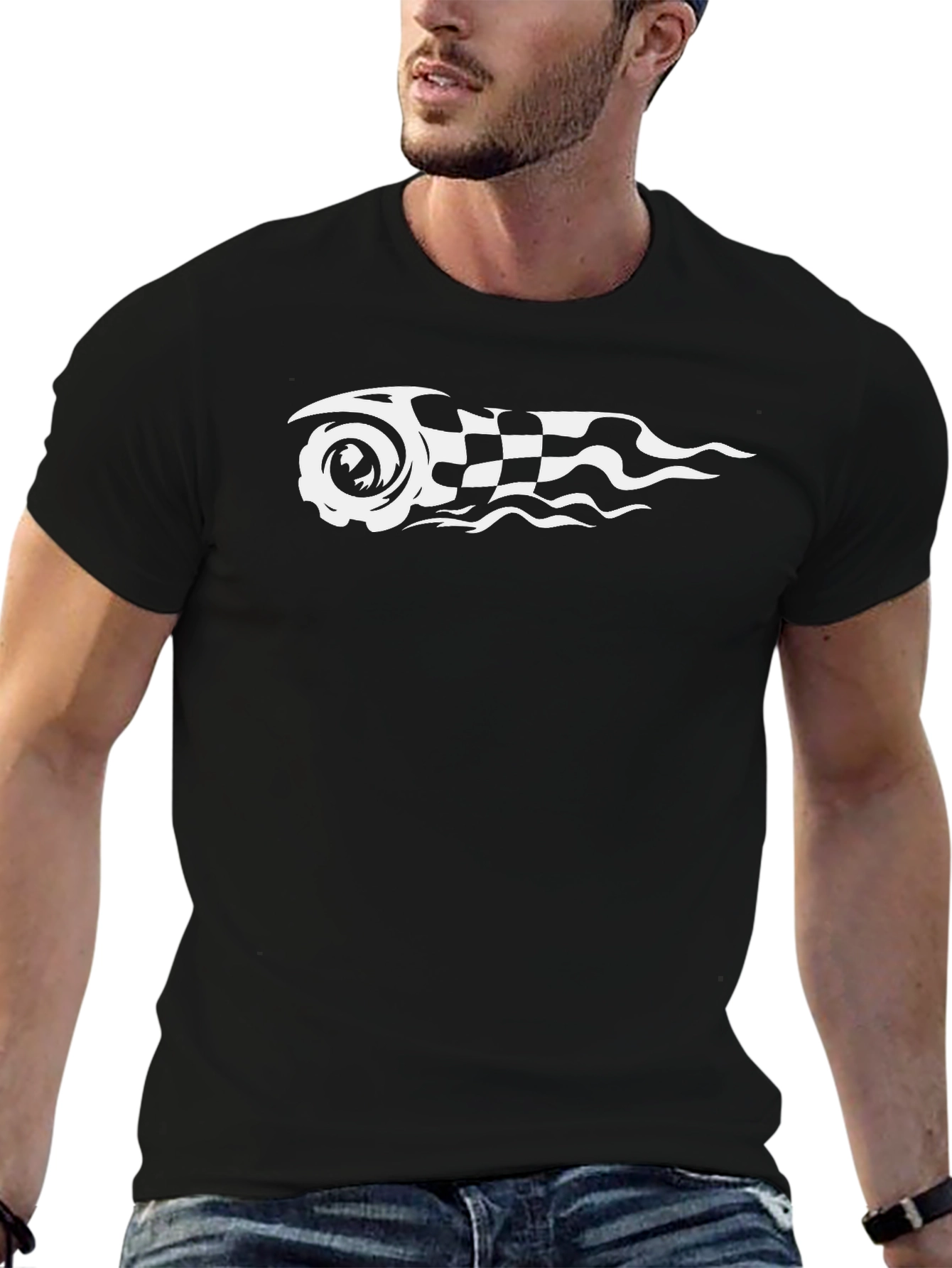 Racing Wheel Fireball Graphic Tee