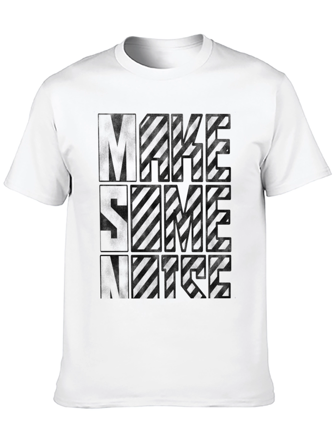 Make Some Noise Graphic Tee - Black Crew Neck