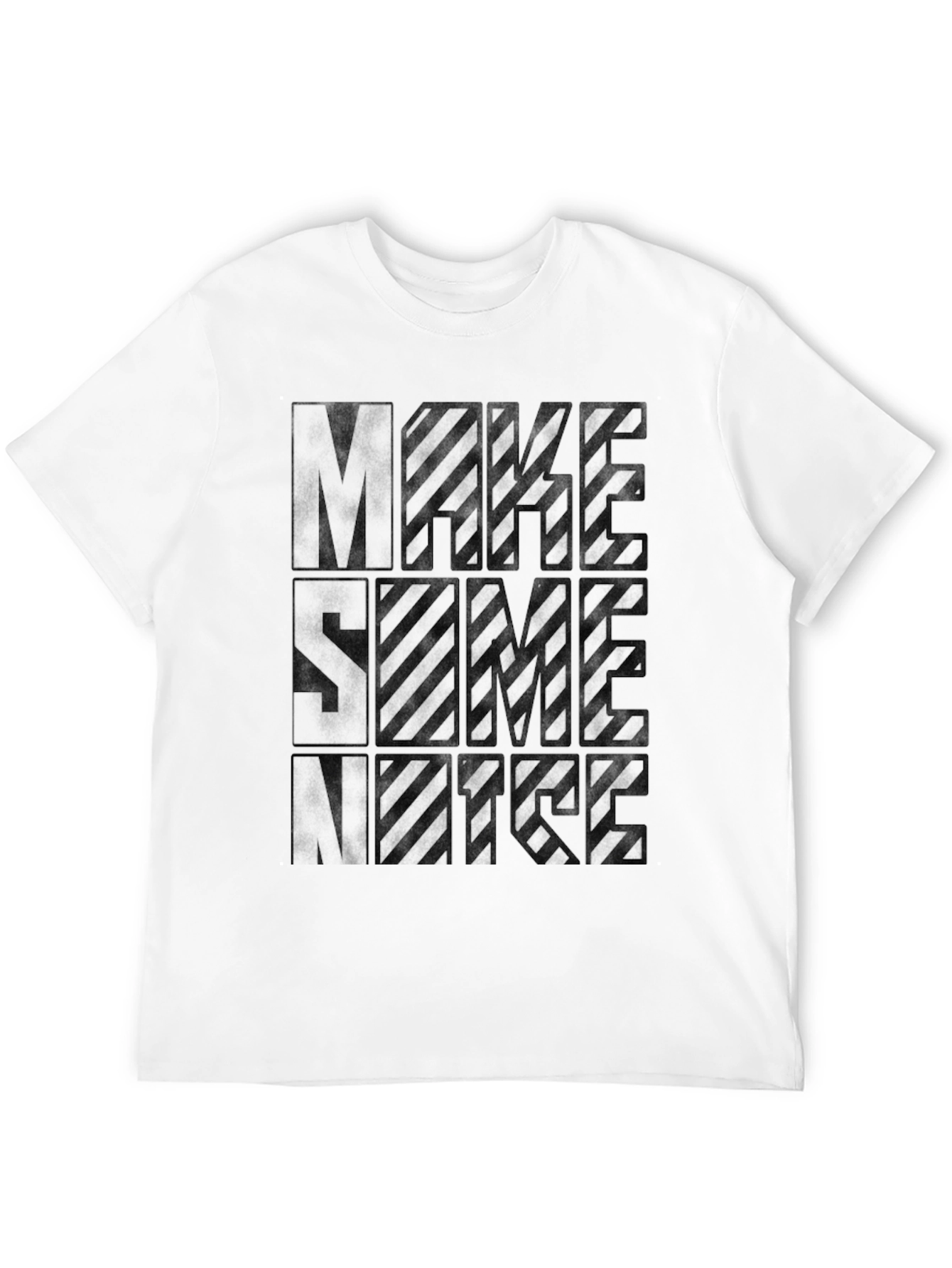 Make Some Noise Graphic Tee - Black Crew Neck
